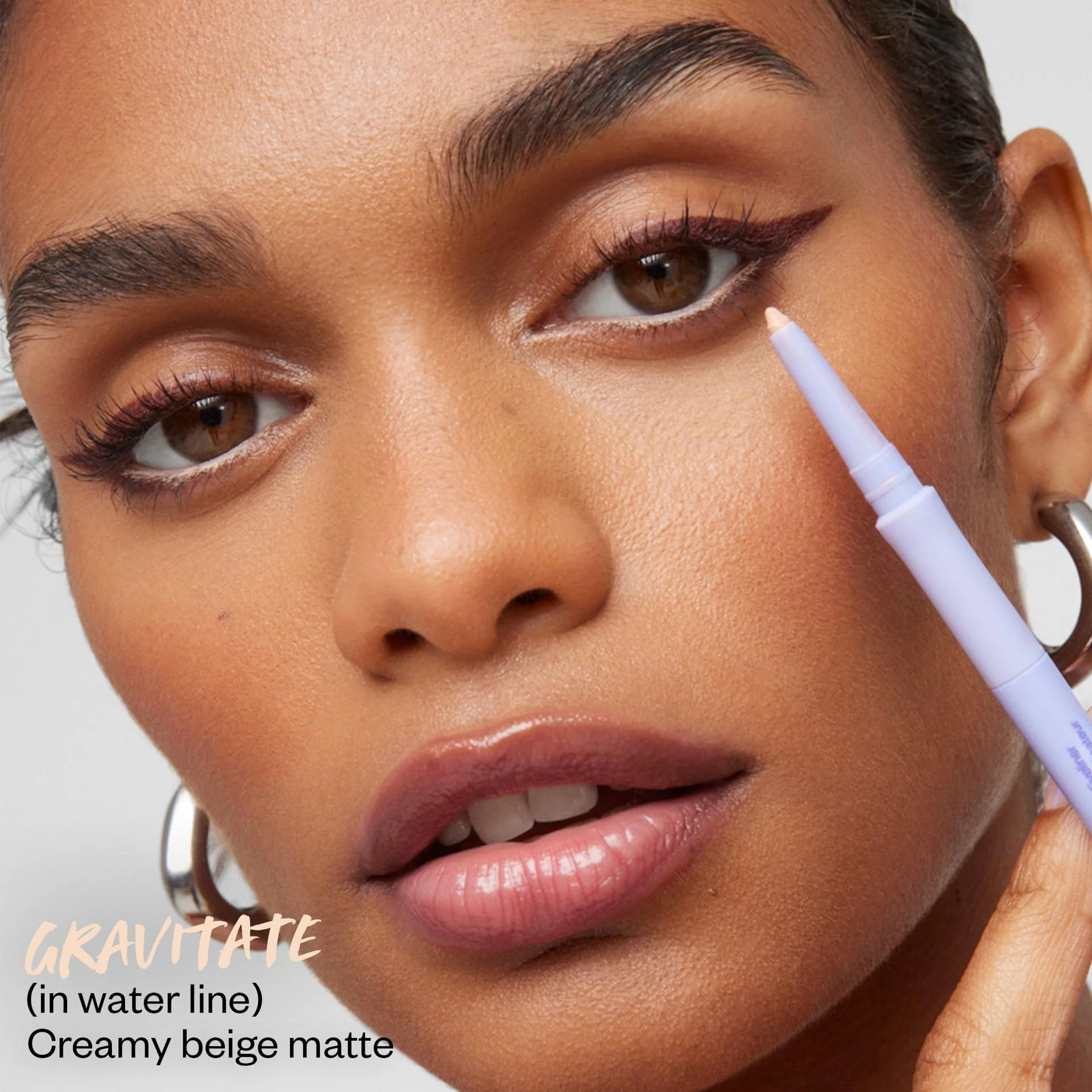 Kosas Soulgazer Gel Eyeliner (Gravitate) - Waterproof, Smudge-Proof Pen with Hyaluronic Acid - Retractable Eyeliner Pencil with Sharpener & Smudger, Long-Lasting - Creamy Beige Matte - Image 9