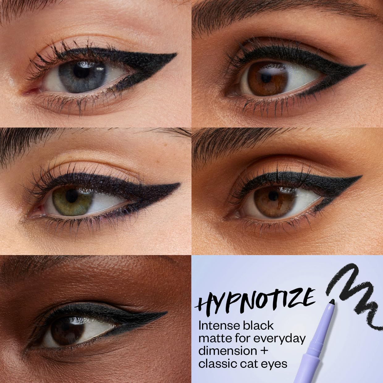 Kosas Soulgazer Gel Eyeliner (Hypnotize) - Waterproof, Smudge-Proof Pen with Hyaluronic Acid - Retractable Eyeliner Pencil with Sharpener & Smudger, Long-Lasting - Intense Black Matte - Image 8