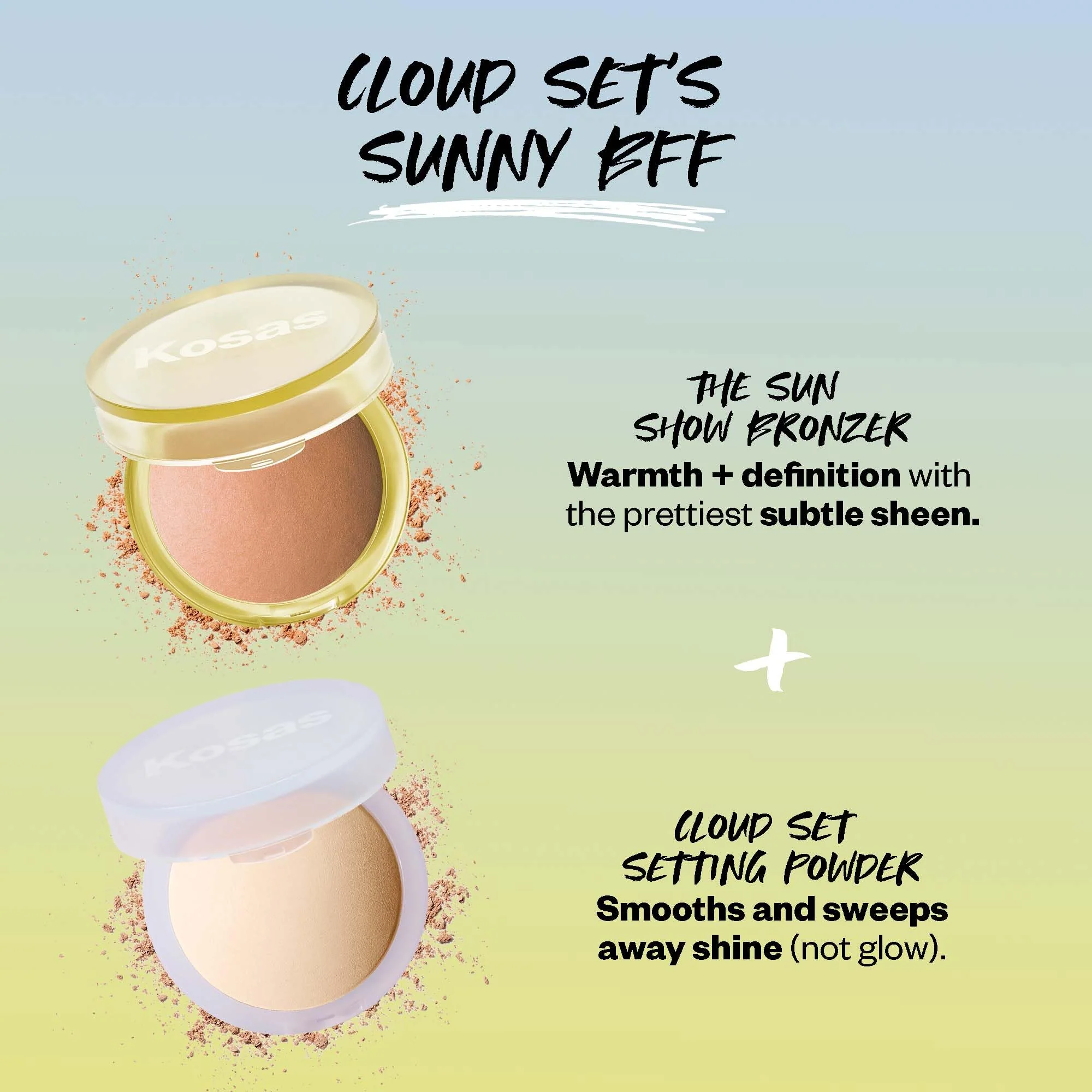 Kosas Sun Show Glowy Warmth Baked Bronzer - Contouring Powder for Cheekbones, Nose & Jawline - Enriched with Concentrated Fatty Acids - Talc-Free, Vegan & Hypoallergenic - Escape - Image 4