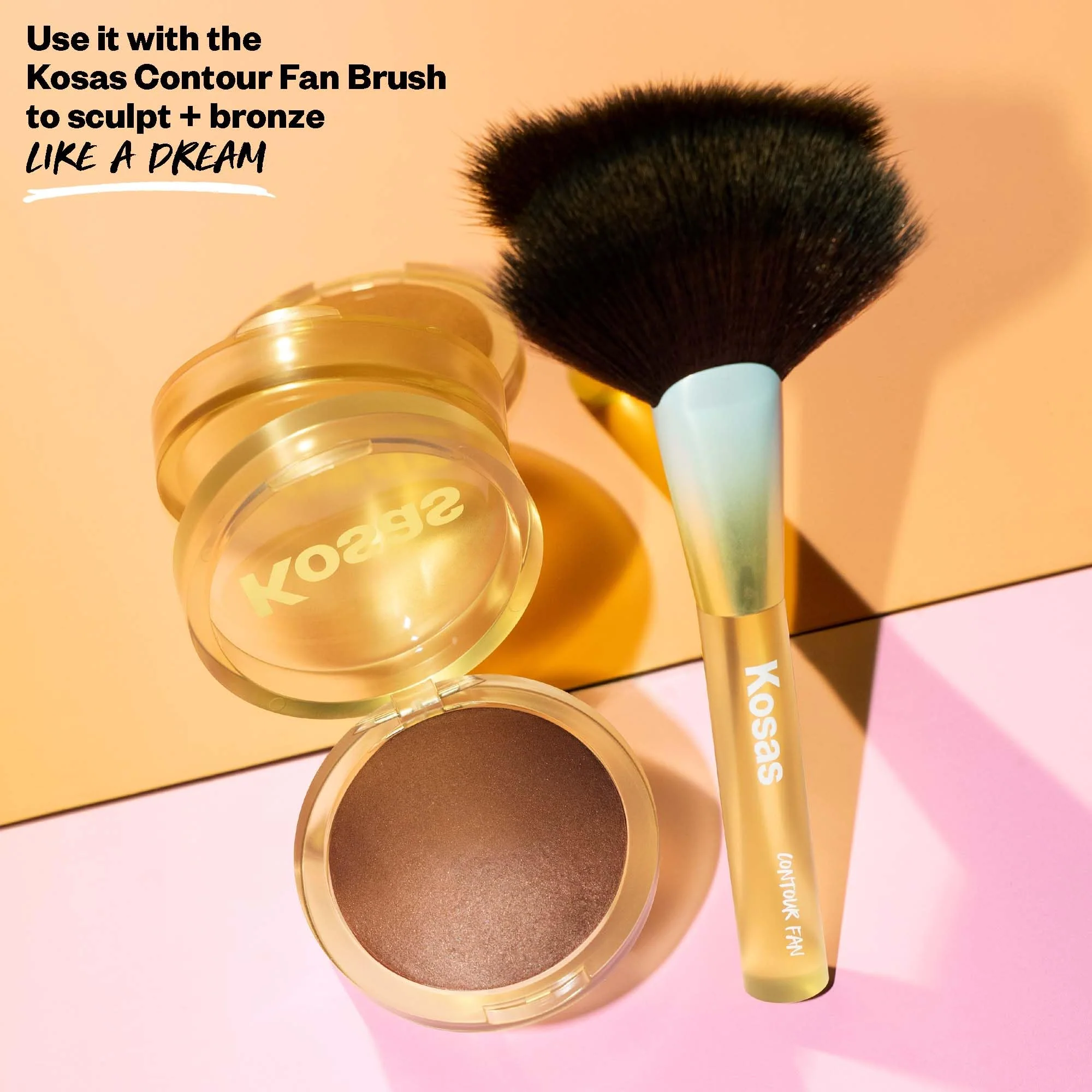 Kosas Sun Show Glowy Warmth Baked Bronzer - Contouring Powder for Cheekbones, Nose & Jawline - Enriched with Concentrated Fatty Acids - Talc-Free, Vegan & Hypoallergenic - Escape - Image 5