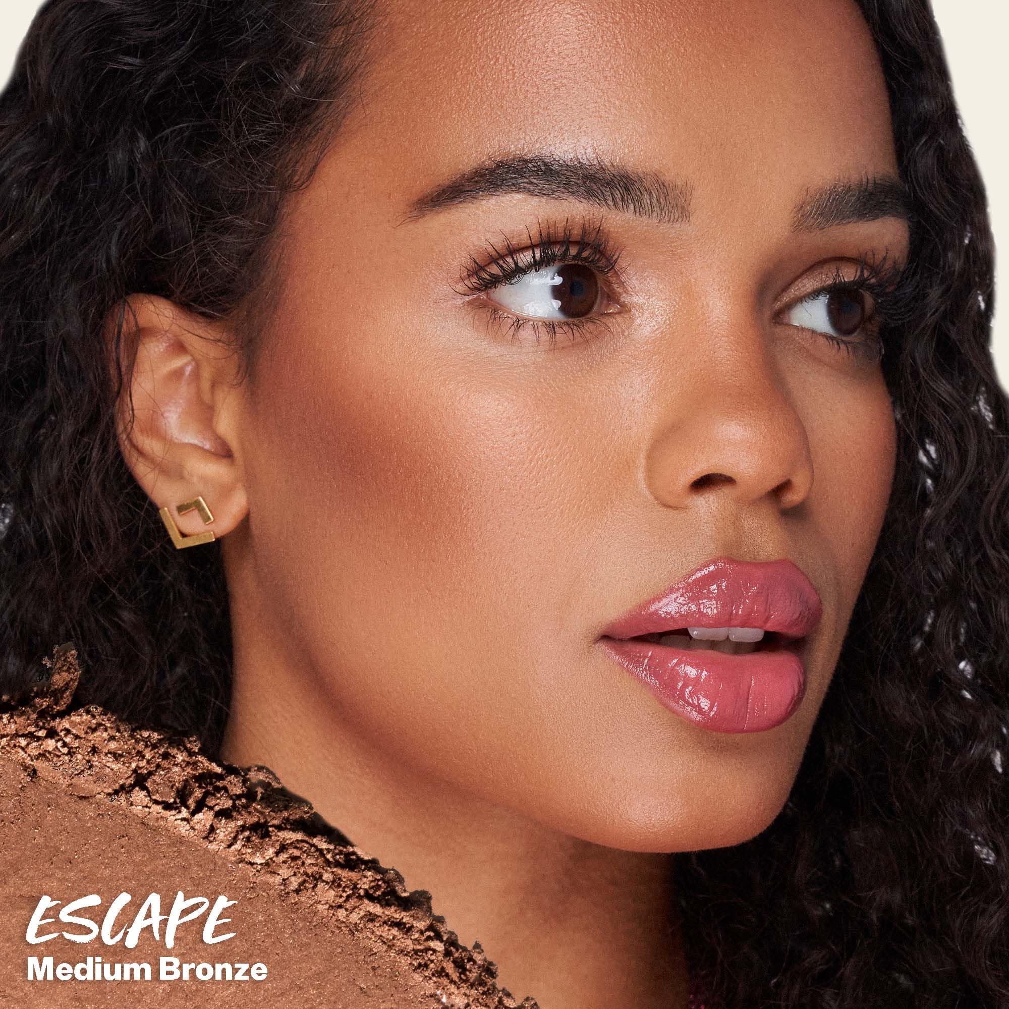 Kosas Sun Show Glowy Warmth Baked Bronzer - Contouring Powder for Cheekbones, Nose & Jawline - Enriched with Concentrated Fatty Acids - Talc-Free, Vegan & Hypoallergenic - Escape - Image 8