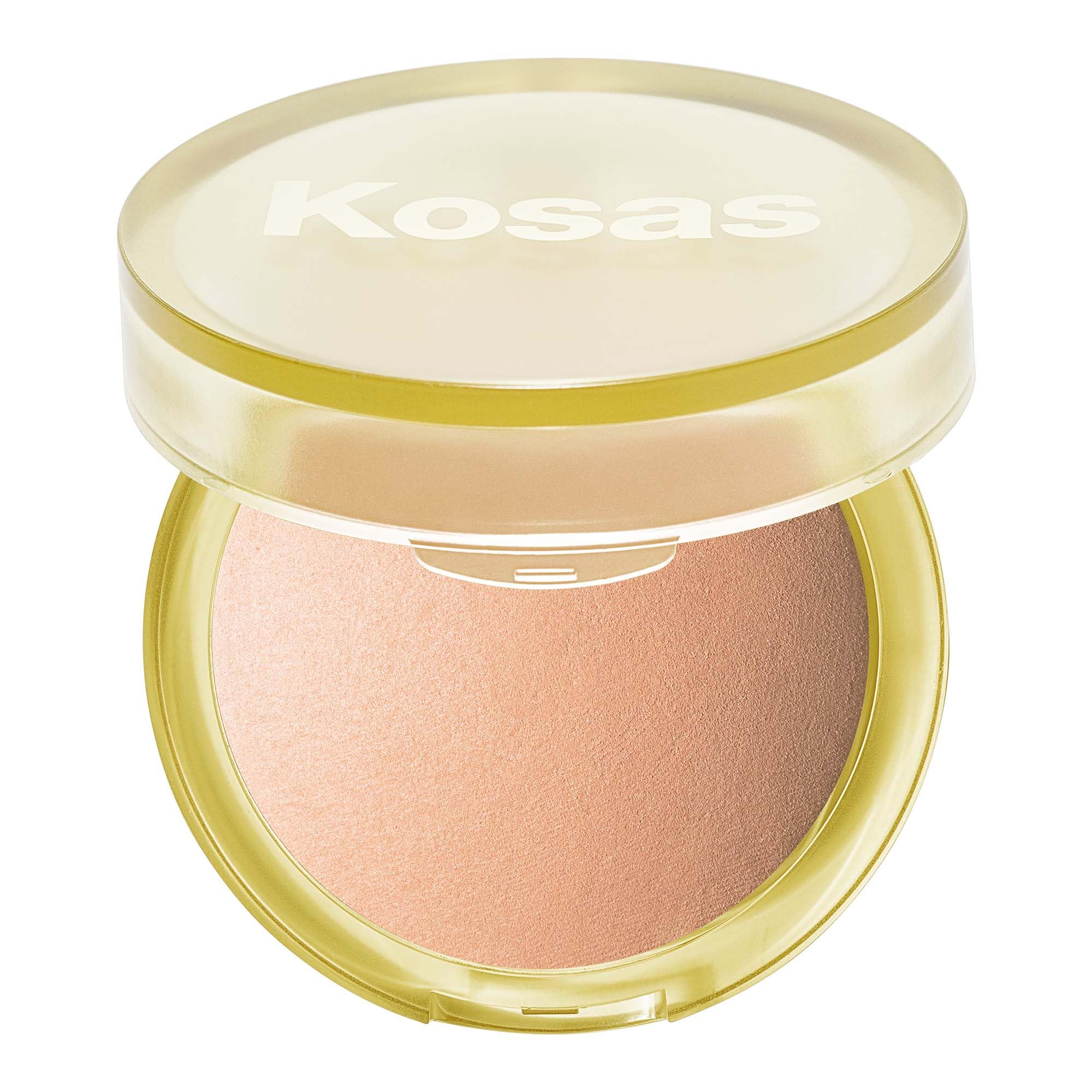 Kosas Sun Show Glowy Warmth Baked Bronzer - Contouring Powder for Cheekbones, Nose & Jawline - Enriched with Concentrated Fatty Acids - Talc-Free, Vegan & Hypoallergenic - Waves