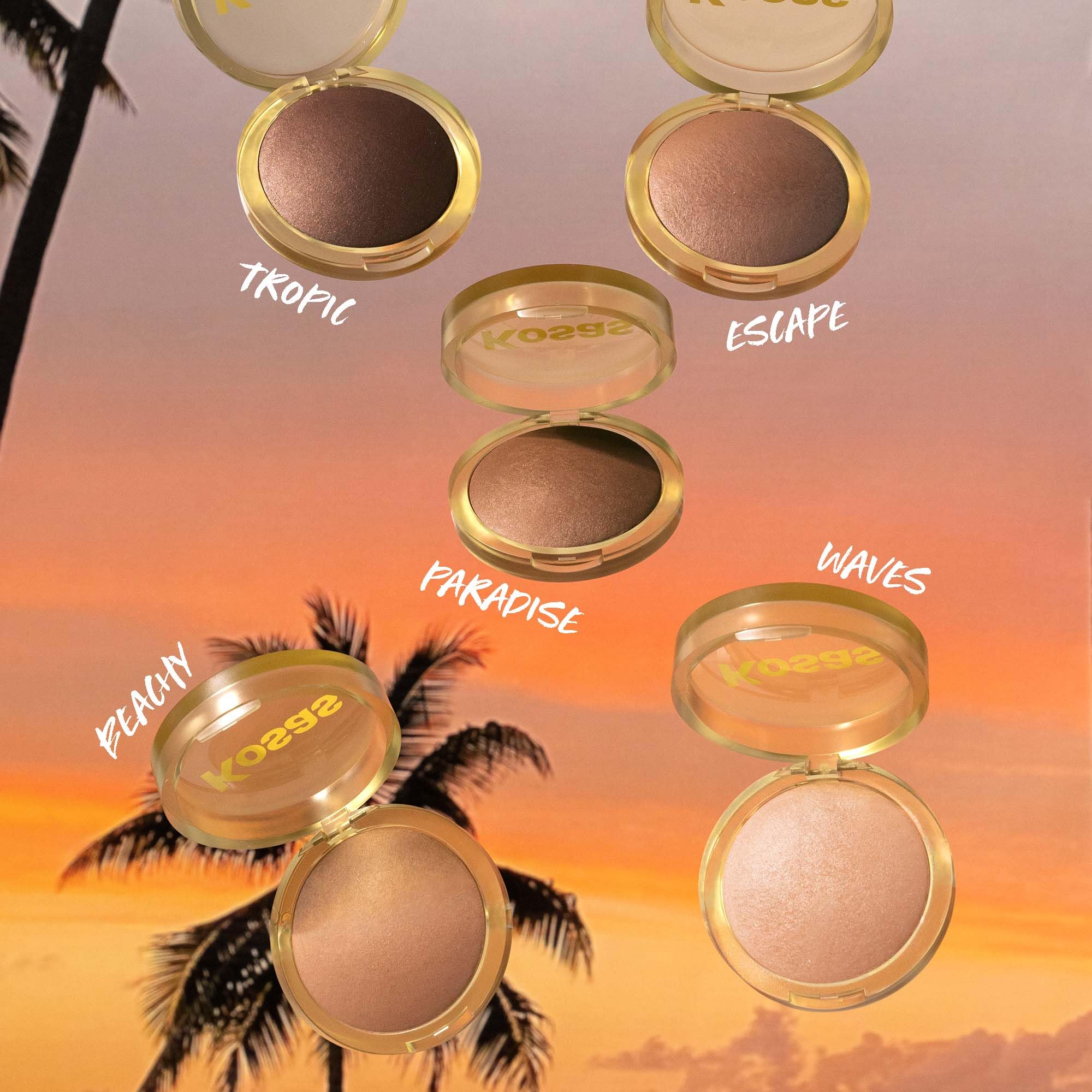 Kosas Sun Show Glowy Warmth Baked Bronzer - Contouring Powder for Cheekbones, Nose & Jawline - Enriched with Concentrated Fatty Acids - Talc-Free, Vegan & Hypoallergenic - Waves - Image 6