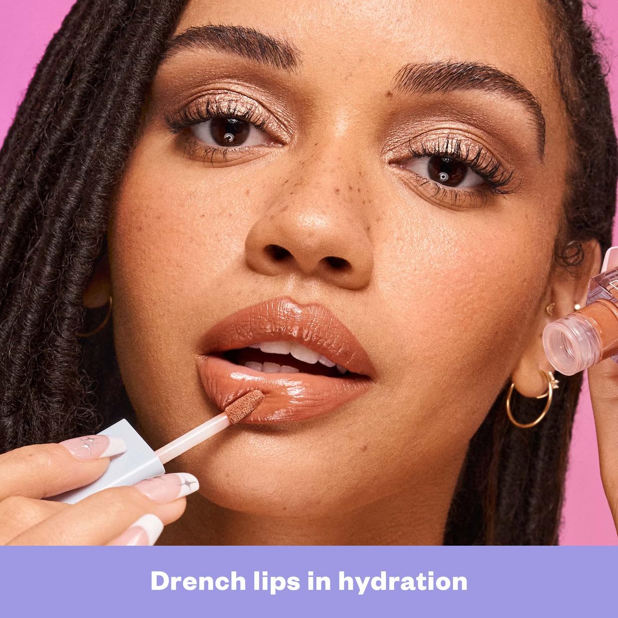 Kosas Wet Lip Oil Gloss - Hydrating Lip Plumping Treatment with Hyaluronic Acid & Peptides (Bare) - Image 6
