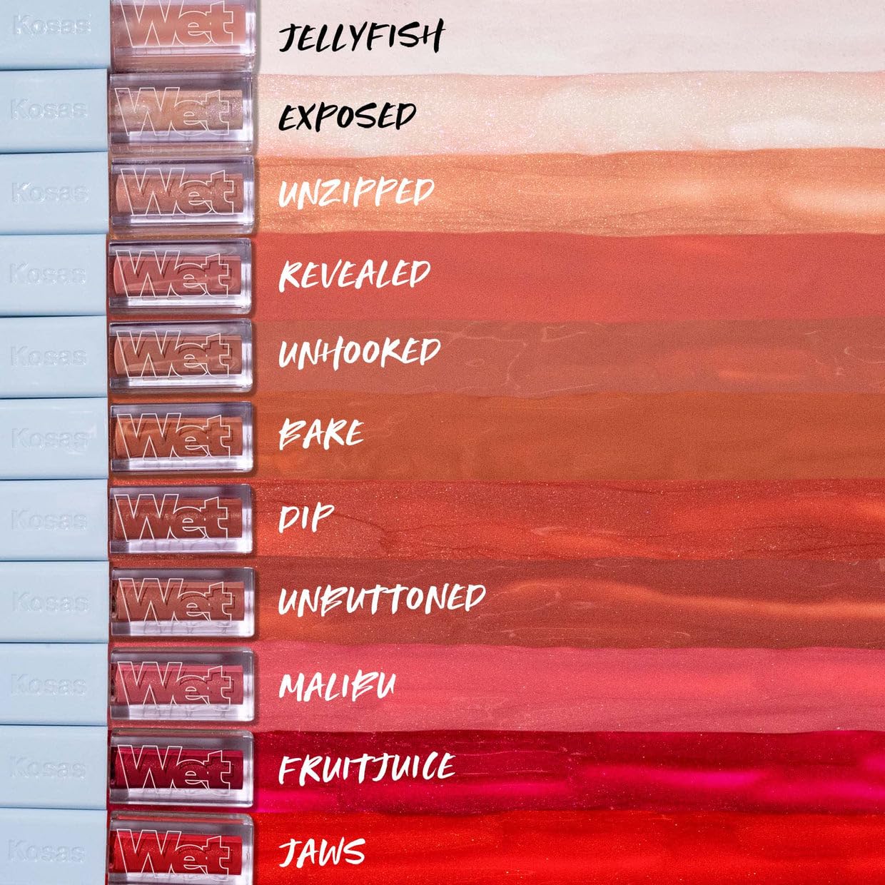 Kosas Wet Lip Oil Gloss - Hydrating Lip Plumping Treatment with Hyaluronic Acid & Peptides, Non-Sticky Finish (Malibu) - Image 2