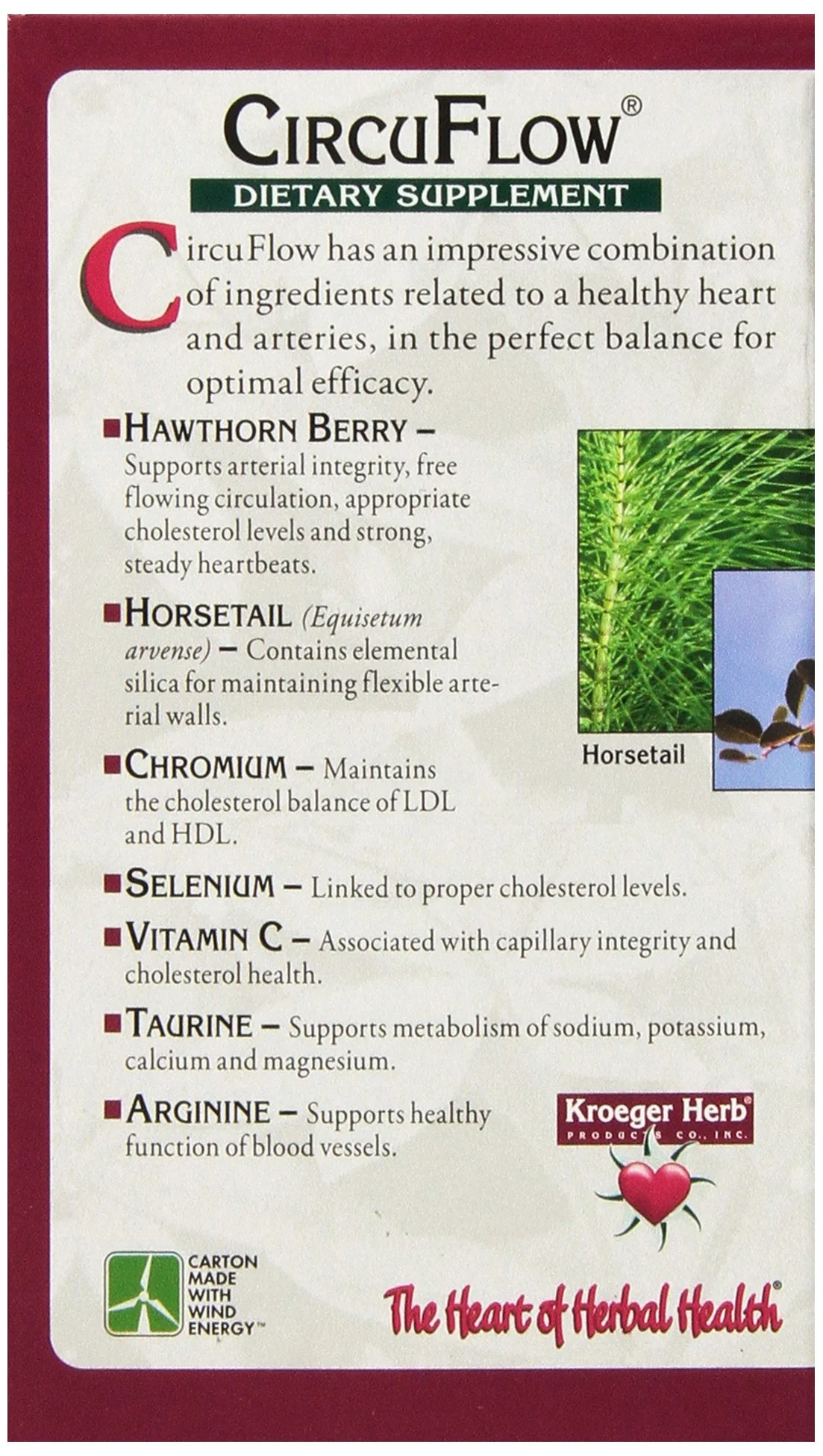 Kroeger Herb, Circu Flow, Holistic Heart Supplement and Circulation Health with Hawthorn Berry, Daily Circulation Supplement for Vascular Support with Hawthorn, Non-GMO, 270 Capsules, Made in USA - Image 5