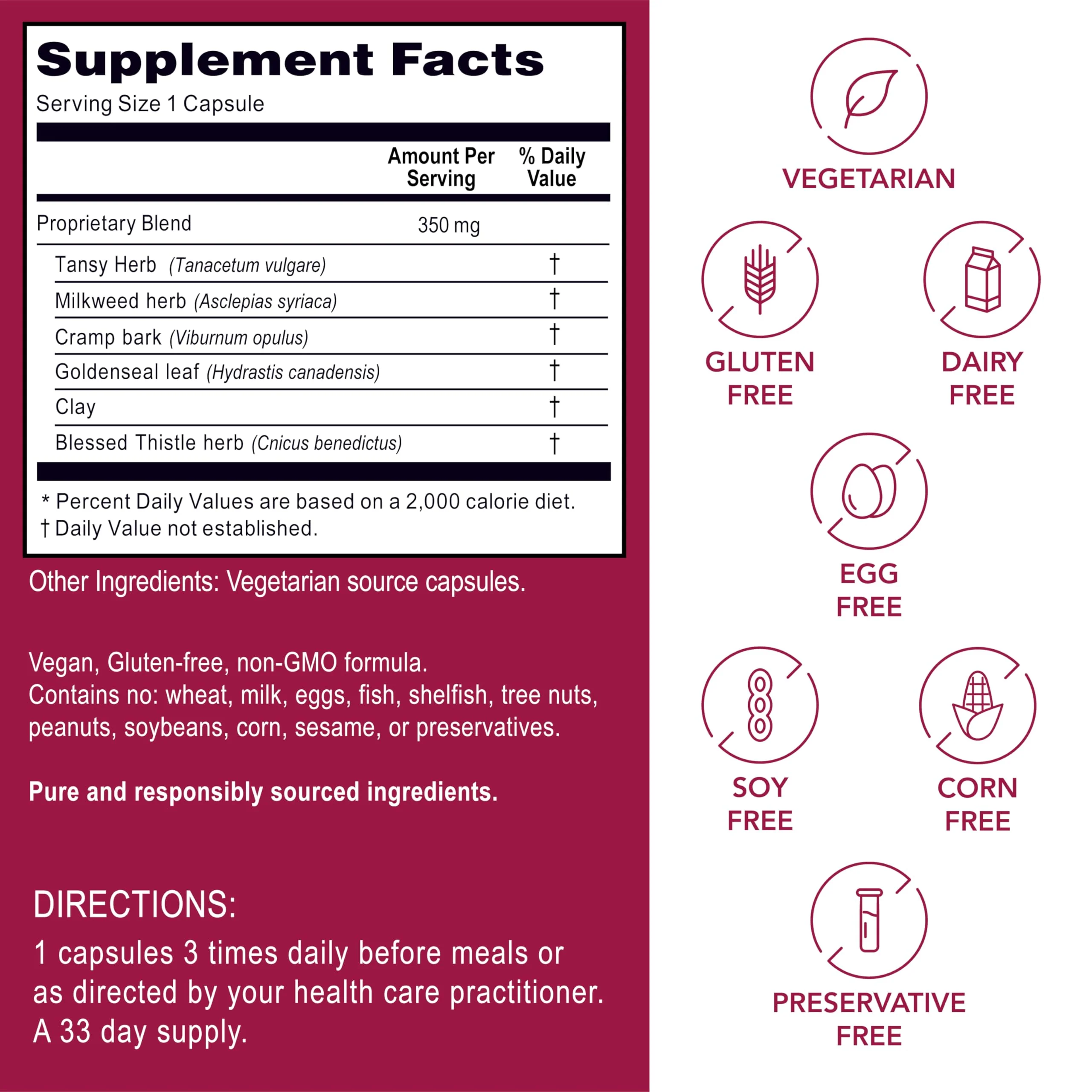 Kroeger Herb Products, Candida Formula #2, Cleanse Support Supplement for Women & Men - Helps Maintain Yeast & Candida Levels - Intestinal Supplement, Healthy Flora - Vegetarian, Non-GMO, Made is USA - Image 4