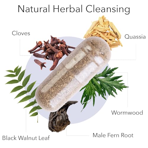 Kroeger Herb Products, Wormwood Herb, Black Walnut, Clove, Quassia, Worm Wood Detox Cleanse - Vegetarian Capsules, Non-GMO, Gluten Free, No Preservatives or Fillers - 100 Capsules, Made in USA - Image 7