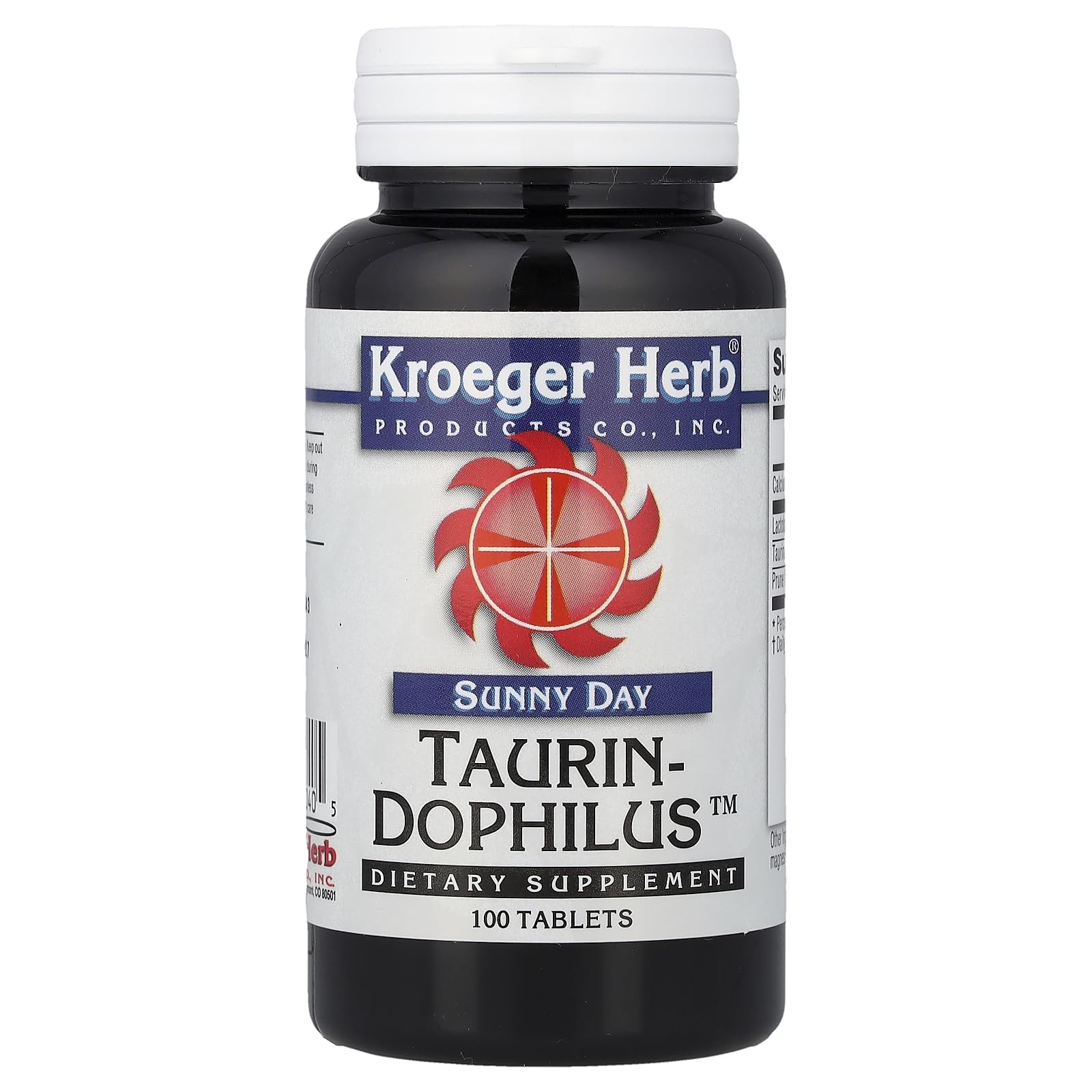 Kroeger Herb Sunday Day Taurine Dophilus, 100 Count