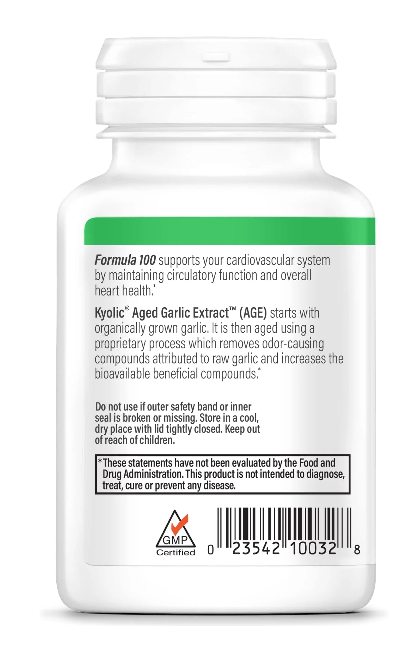Kyolic Aged Garlic Extract Formula 100, Cardiovascular Health*, 200 Tablets. - Image 3