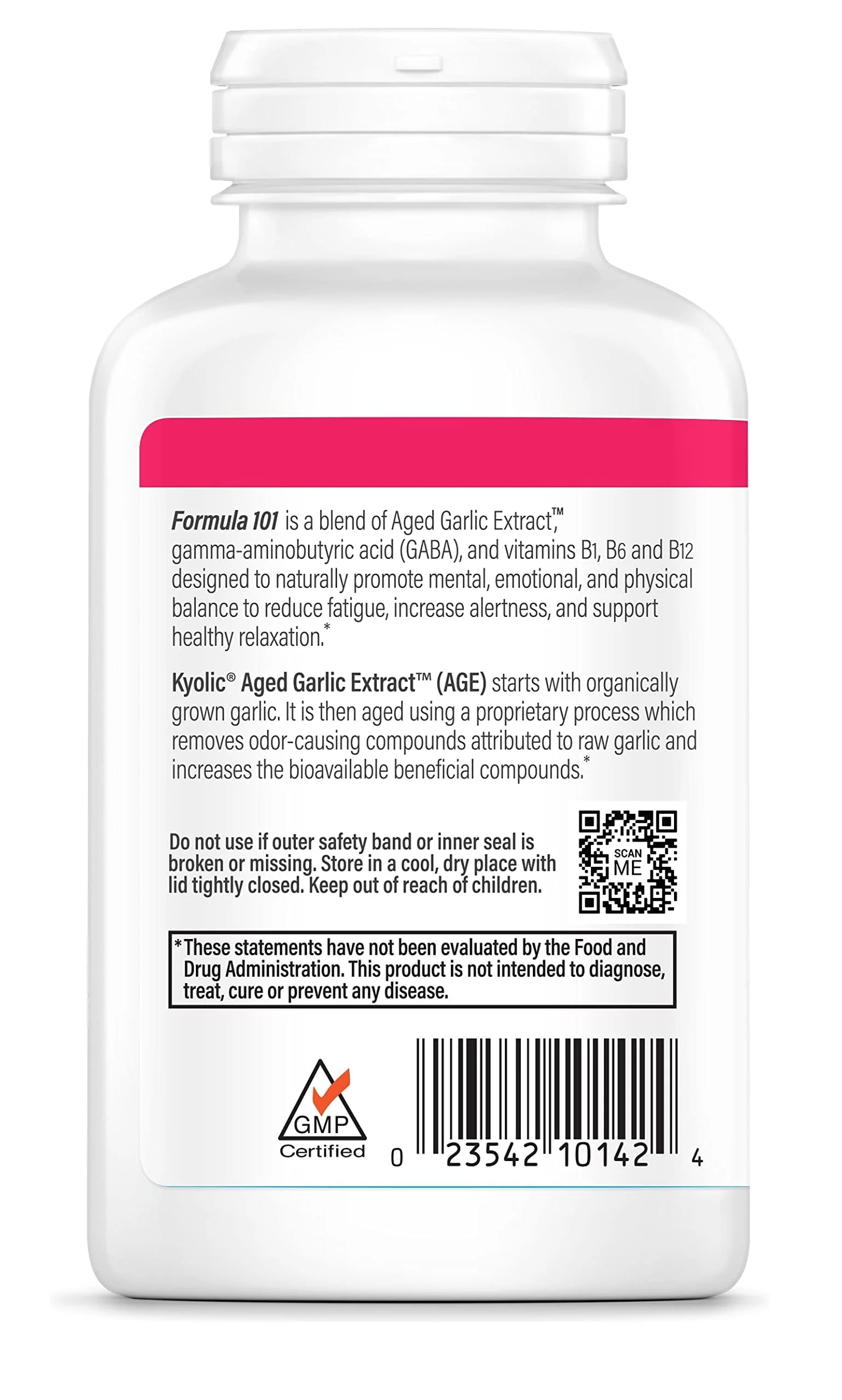 Kyolic Aged Garlic Extract Formula 101, Stress and Fatigue Relief*, 200 Capsules. - Image 2