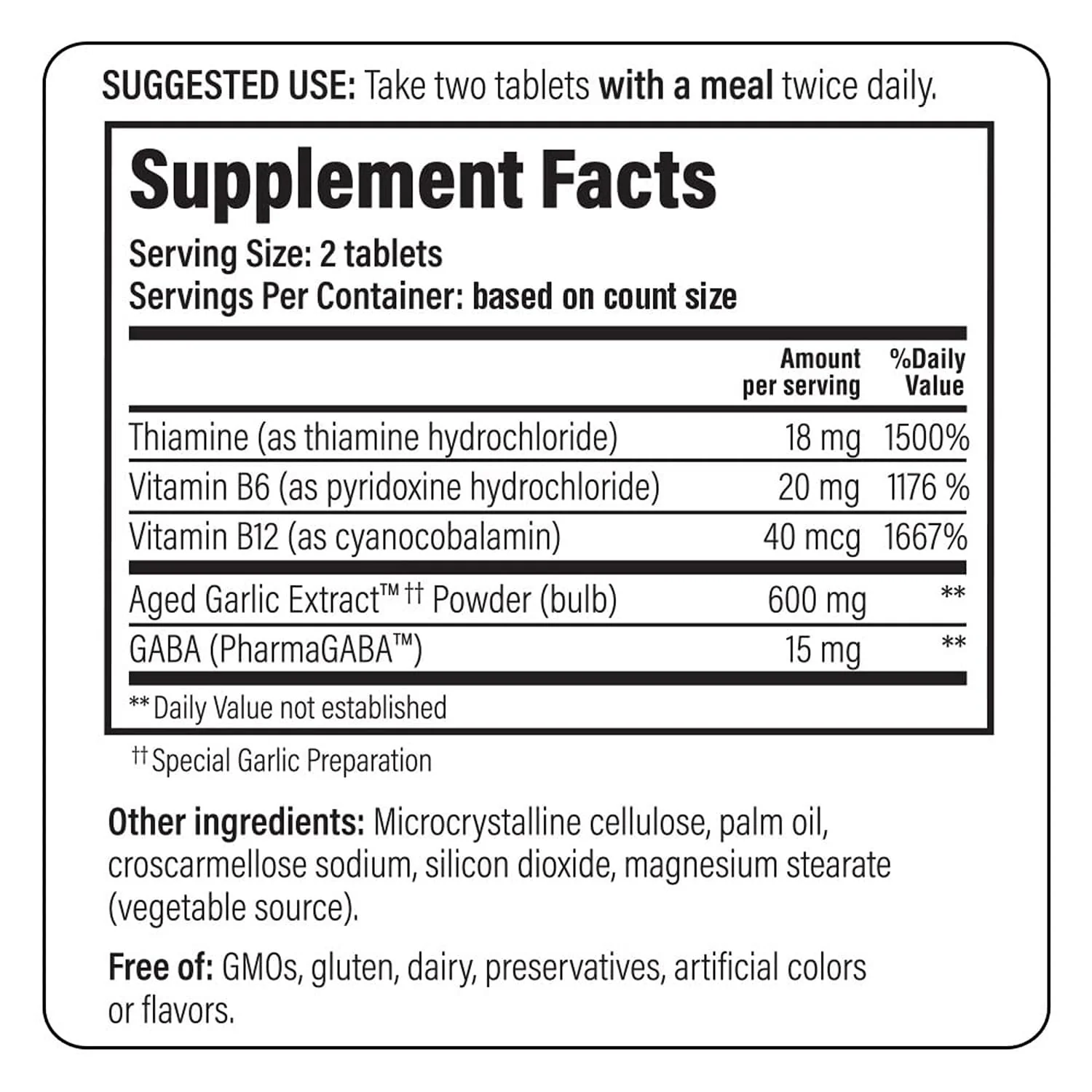 Kyolic Aged Garlic Extract Formula 101, Stress and Fatigue Relief*, 200 Capsules. - Image 3