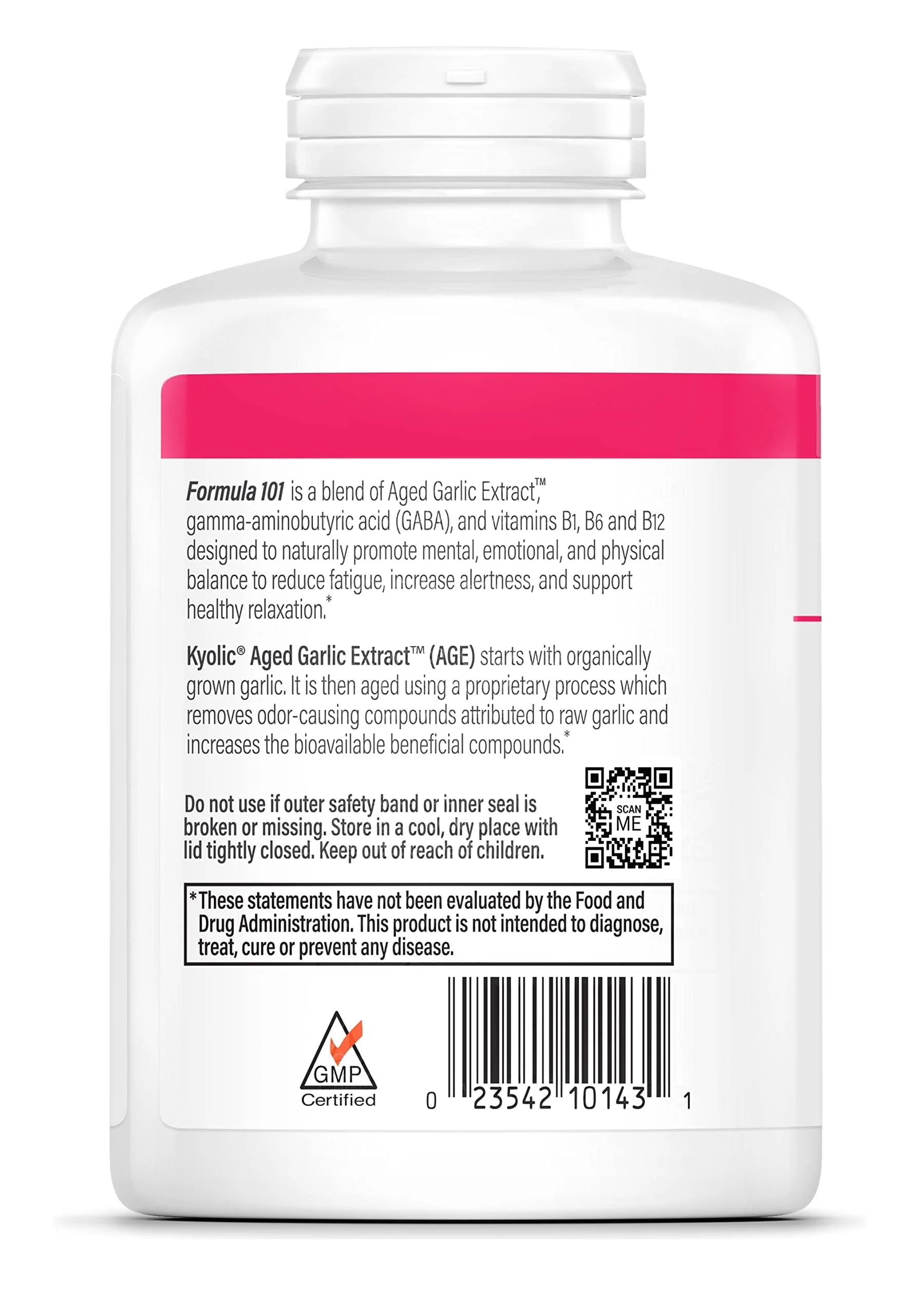 Kyolic Aged Garlic Extract Formula 101, Stress and Fatigue Relief*, 300 Capsules. - Image 2