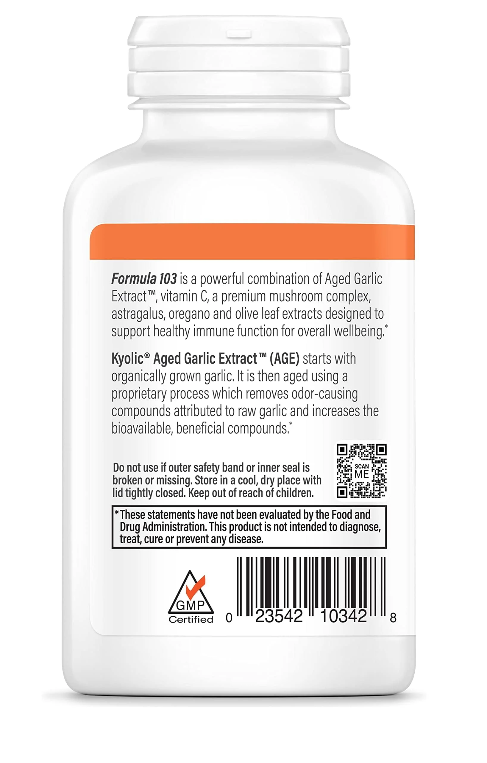 Kyolic Aged Garlic Extract Formula 103, Immune Support*, 200 Capsules - Image 3