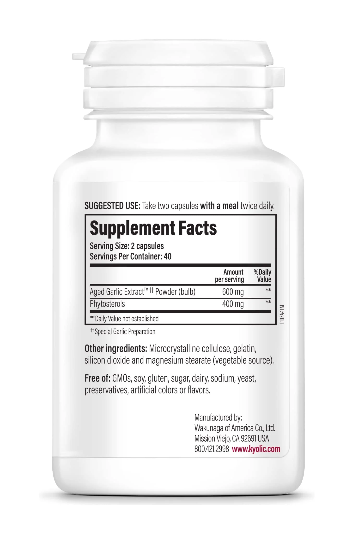 Kyolic Aged Garlic Extract Formula 107, 80 Capsules - Image 5