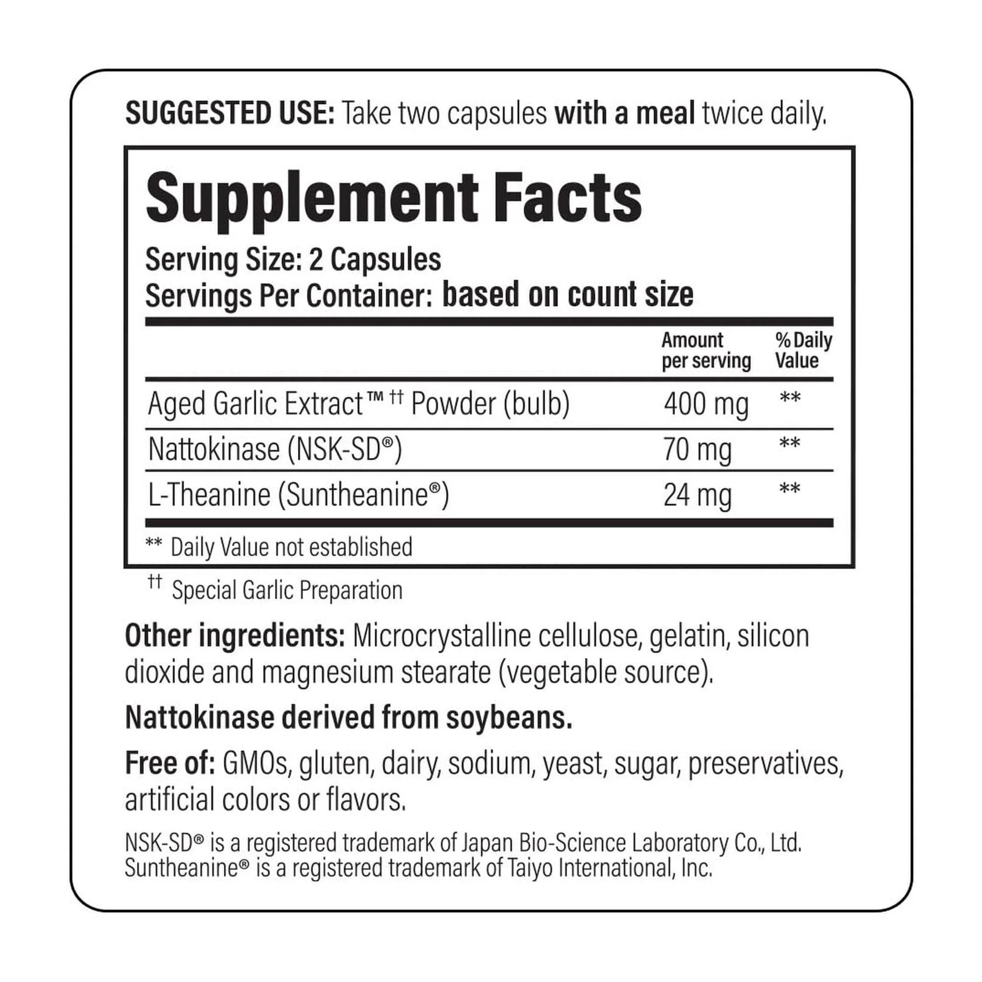 Kyolic Aged Garlic Extract Formula 109, Blood Pressure Health*, 240 Capsules - Image 3