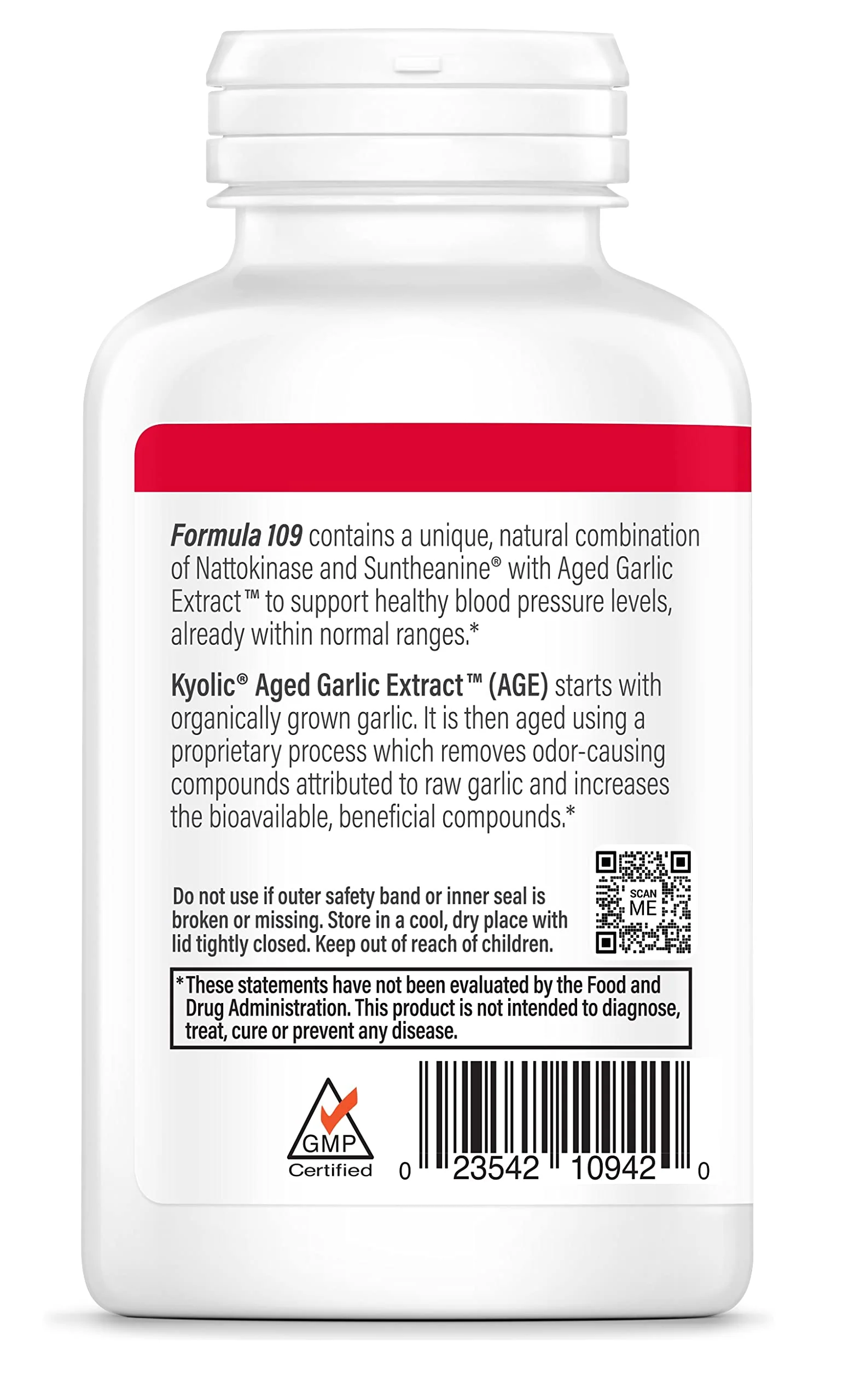 Kyolic Aged Garlic Extract Formula 109 - for Blood Pressure Health - Supports Maintaining Blood Pressure Levels Already Within a Normal Range - Heart Health Supplement - 160 Capsules - Image 4