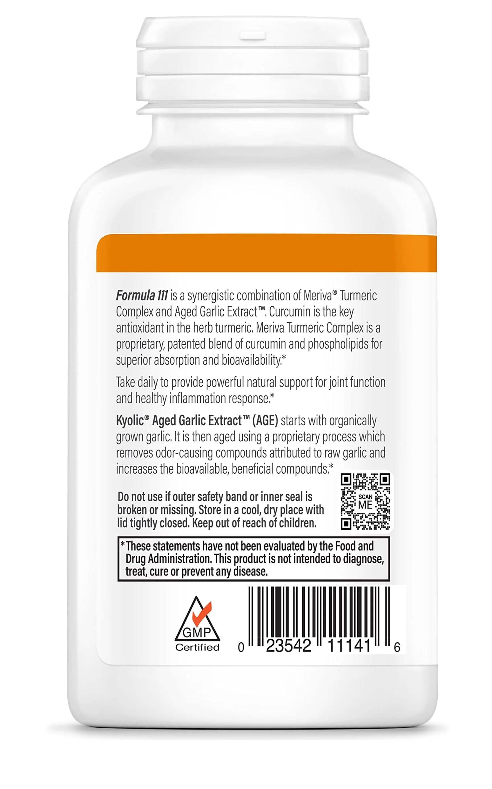 Kyolic Aged Garlic Extract Formula 111, Healthy Inflammation Response*, Curcumin, 100 Capsules - Image 3