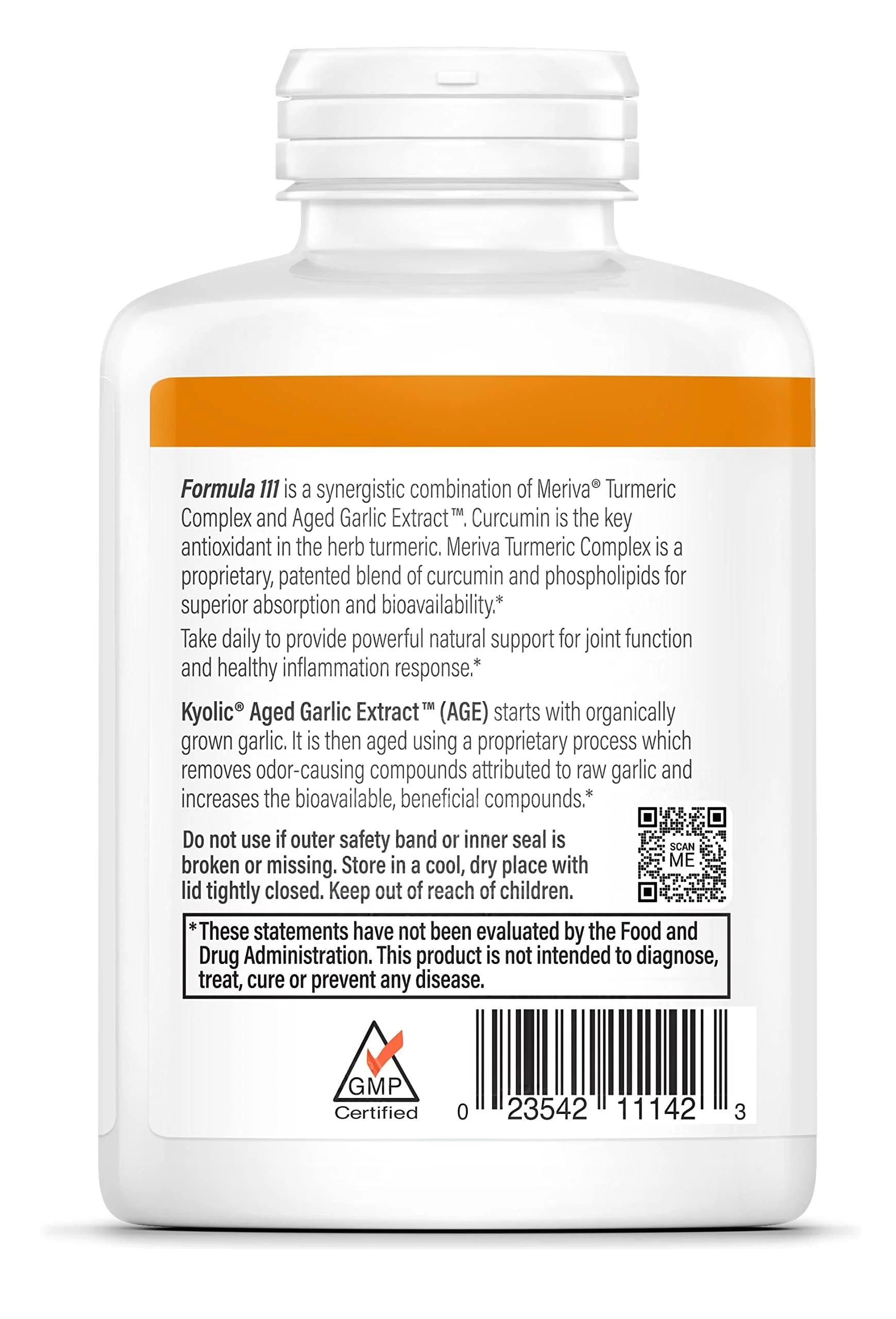 Kyolic Aged Garlic Extract Formula 111, Healthy Inflammation Response*, Curcumin, 150 Capsules - Image 2