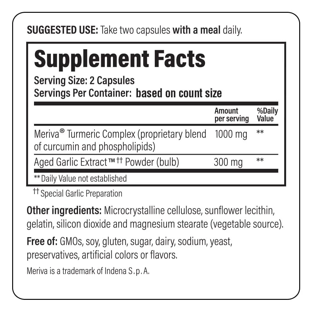 Kyolic Aged Garlic Extract Formula 111, Healthy Inflammation Response*, Curcumin, 150 Capsules - Image 3