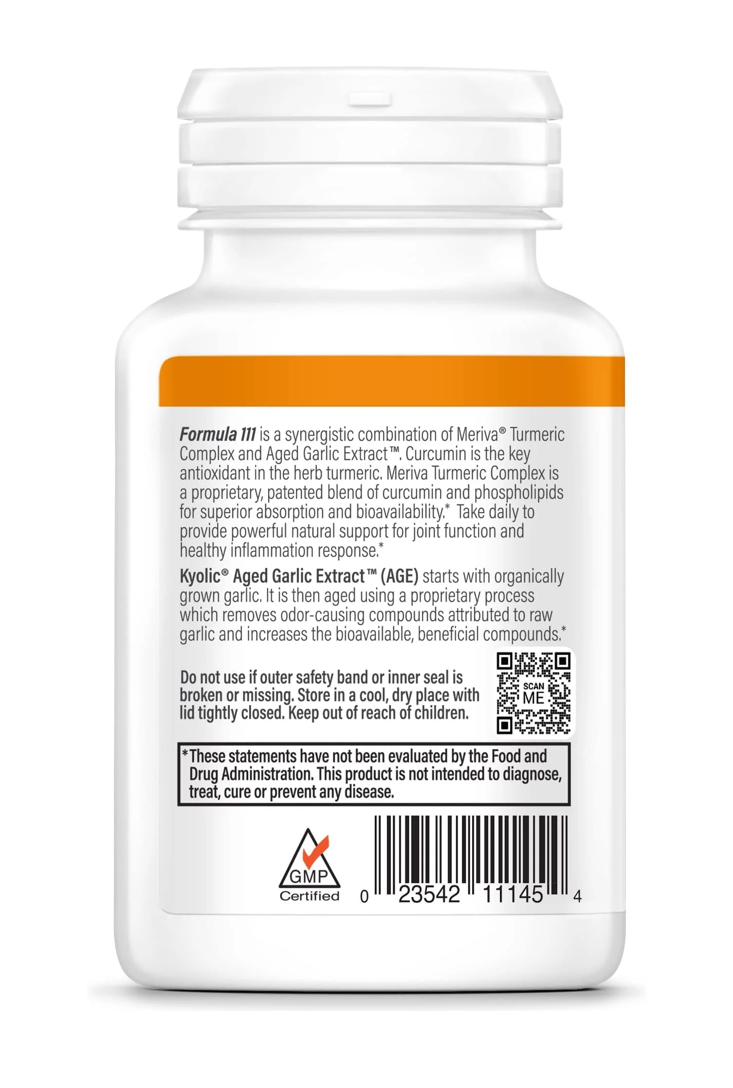 Kyolic Aged Garlic Extract Formula 111, Healthy Inflammation Response*, Curcumin, 50 Capsules - Image 2