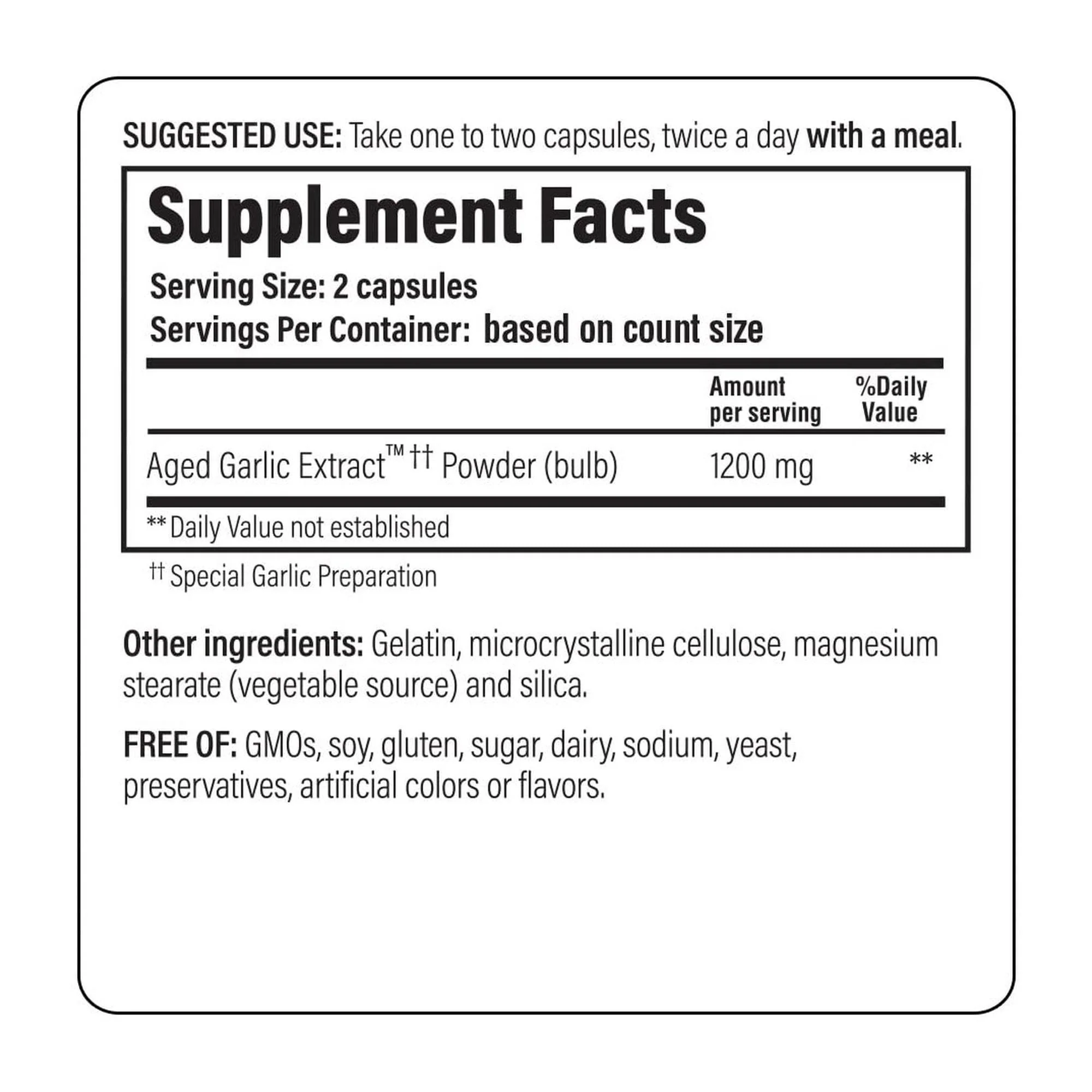 Kyolic Aged Garlic Extract Formula 200, Cardiovascular & Immune*, Reserve, 120 Capsules - Image 3