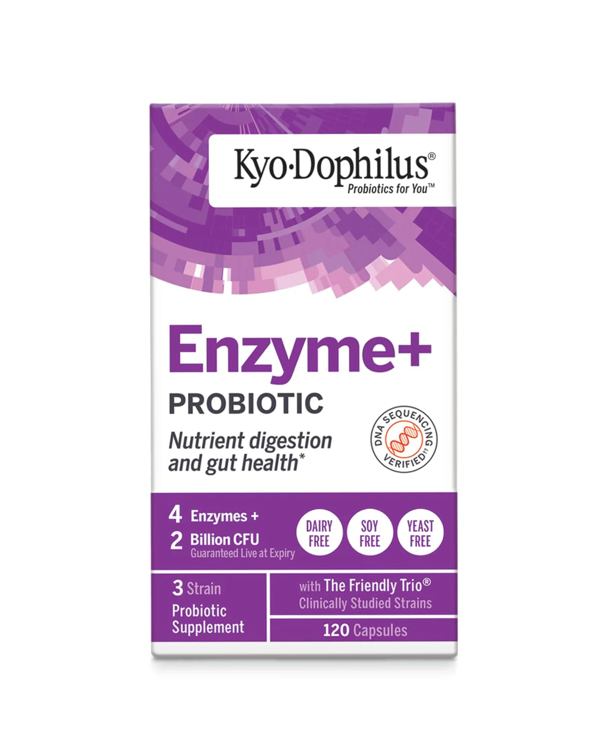 Kyolic Kyo-Dophilus Enzymes+ Probiotic, Nutrient Digestion and Gut Health*, 120 Capsules - Image 6