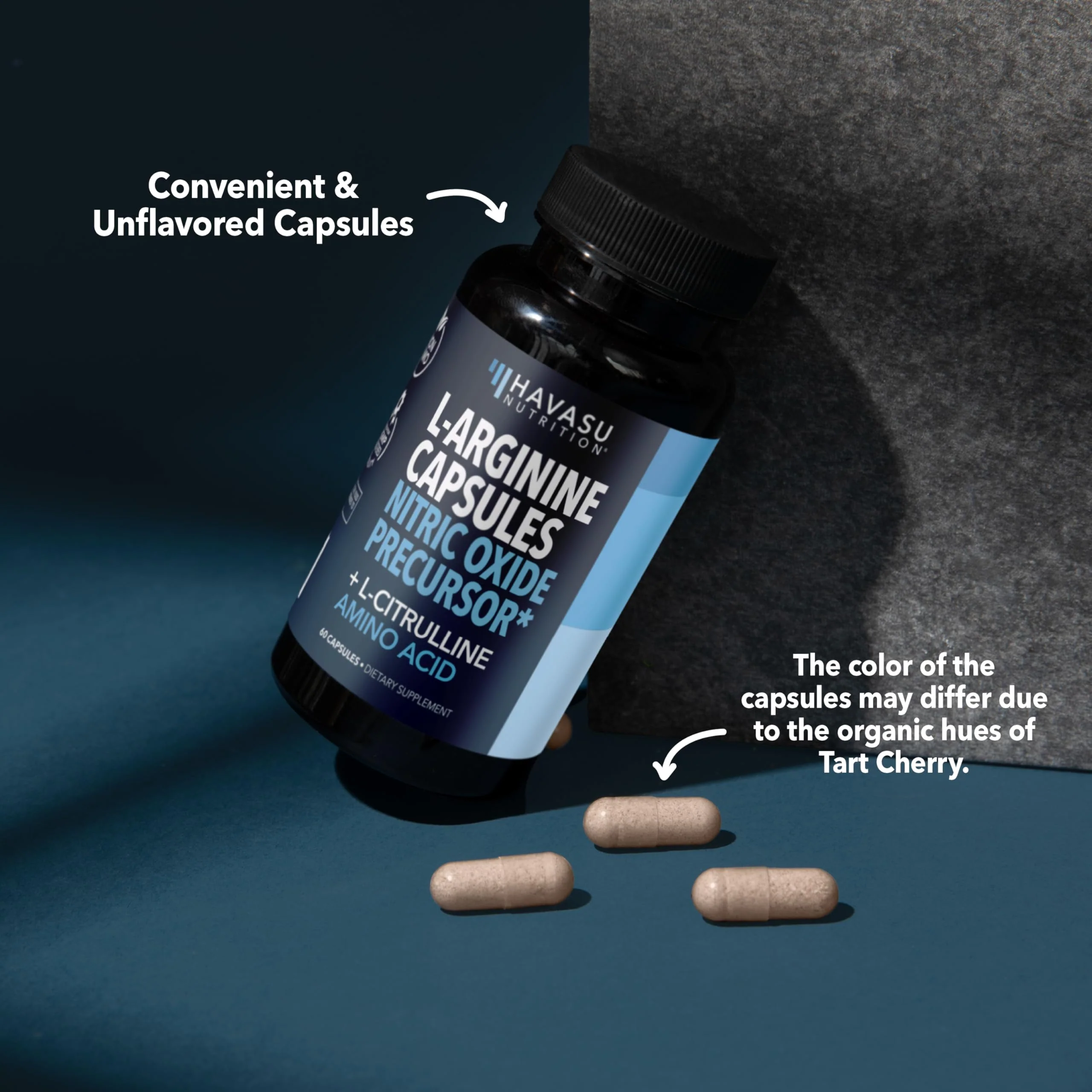 L-Arginine Capsules with L-Citrulline - Nitric Oxide Supplement - L Arginine and L Citrulline Blend - 60 Count - Vegan, Non-GMO Capsules for Performance, Endurance and Muscle Support - 1 Month Supply - Image 5