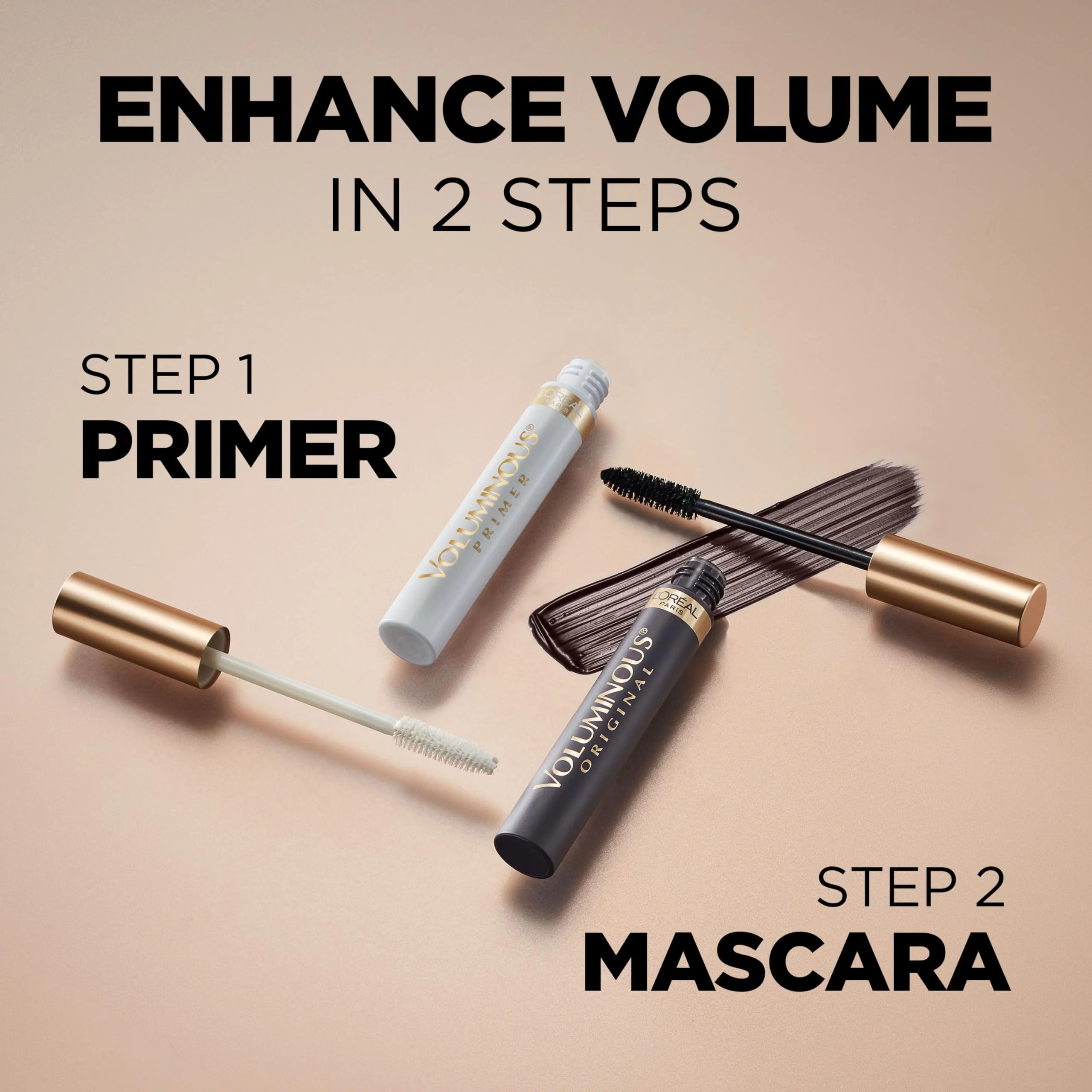 L’Oreal Paris Original Voluminous Mascara, Building Mascara Volume and Length Formula, Waterproof, Black Brown, 0.26 Fl Oz., 1 Count - Image 4