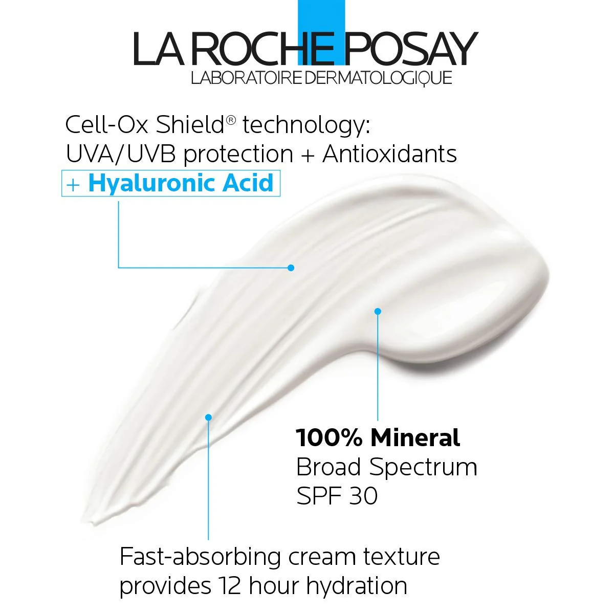 La Roche-Posay Anthelios 100% Mineral Sunscreen Moisturizer with Hyaluronic Acid, Broad Spectrum SPF 30 Face Sunscreen with Zinc Oxide & Titanium Dioxide, 1.7 fl. oz. - Image 11