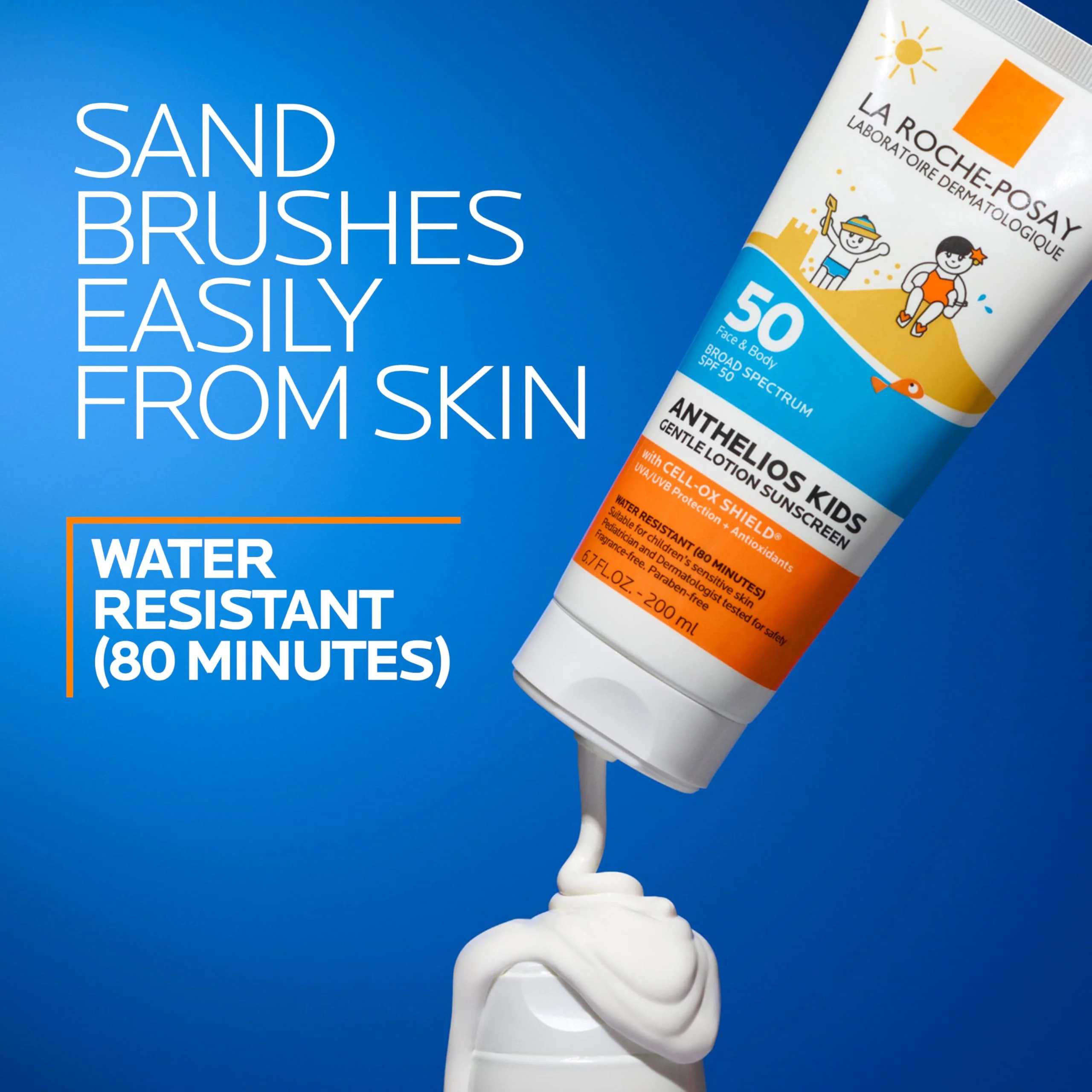 La Roche-Posay Anthelios Kids Gentle Lotion Sunscreen SPF 50, Broad Spectrum SPF + Antioxidants, Sunscreen For Kids, Octinoxate & Oxybenzone-Free, Pediatrician Tested, Non Comedogenic, Oil Free - Image 3