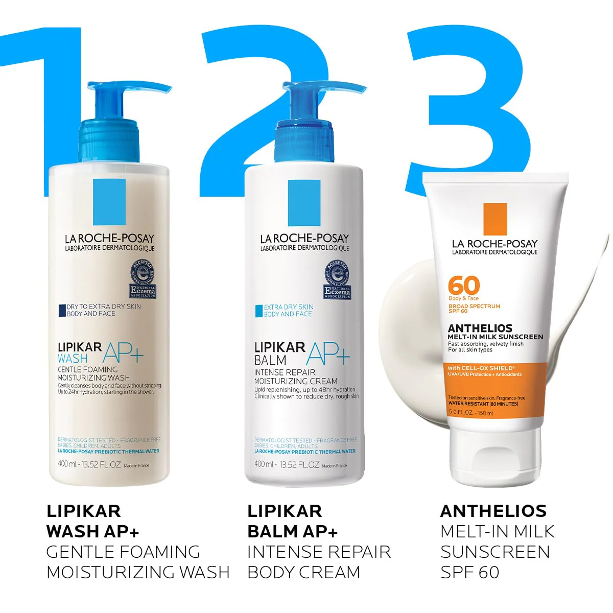 La Roche-Posay Anthelios Melt-In Milk Sunscreen SPF 60, Sunscreen For Body & Face, Broad Spectrum SPF + Antioxidants, Oil Free, Lightweight & Fast Absorbing, Oxybenzone Free - Image 6