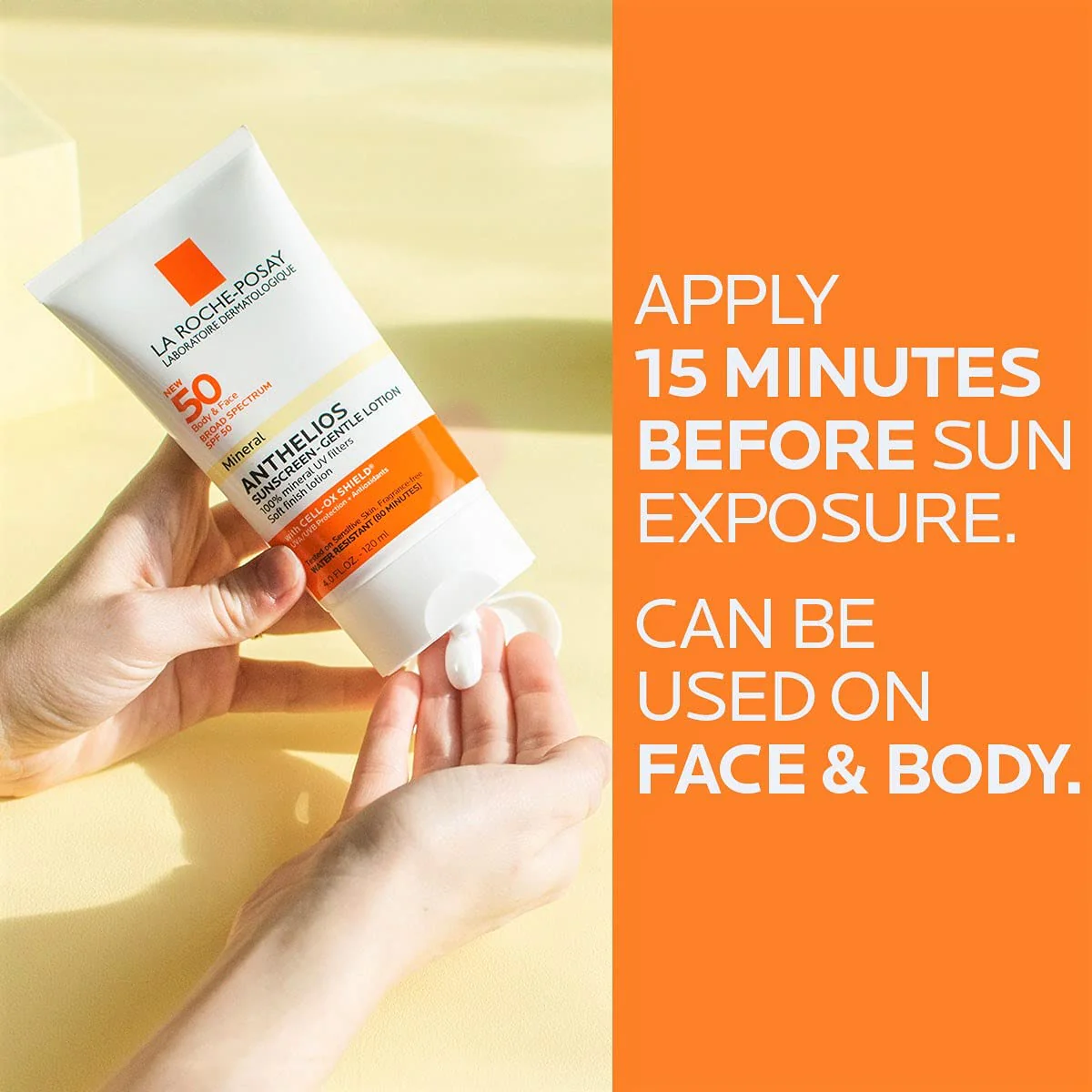La Roche-Posay Anthelios Mineral Sunscreen SPF 50 Gentle Lotion, Broad Spectrum SPF + Antioxidants, Face & Body Sunscreen, Titanium Dioxide & Zinc Oxide, Oxybenzone Free, Oil Free - Image 4