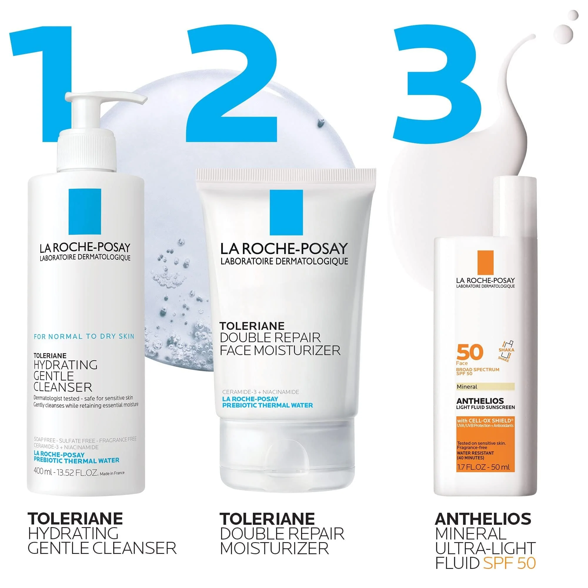 La Roche-Posay Anthelios Mineral Ultra-Light Face Sunscreen SPF 50, Zinc Oxide Sunscreen for Face, 100% Mineral Sunblock, Oil Free for Sensitive Skin, Daily Sun Protection - Image 7