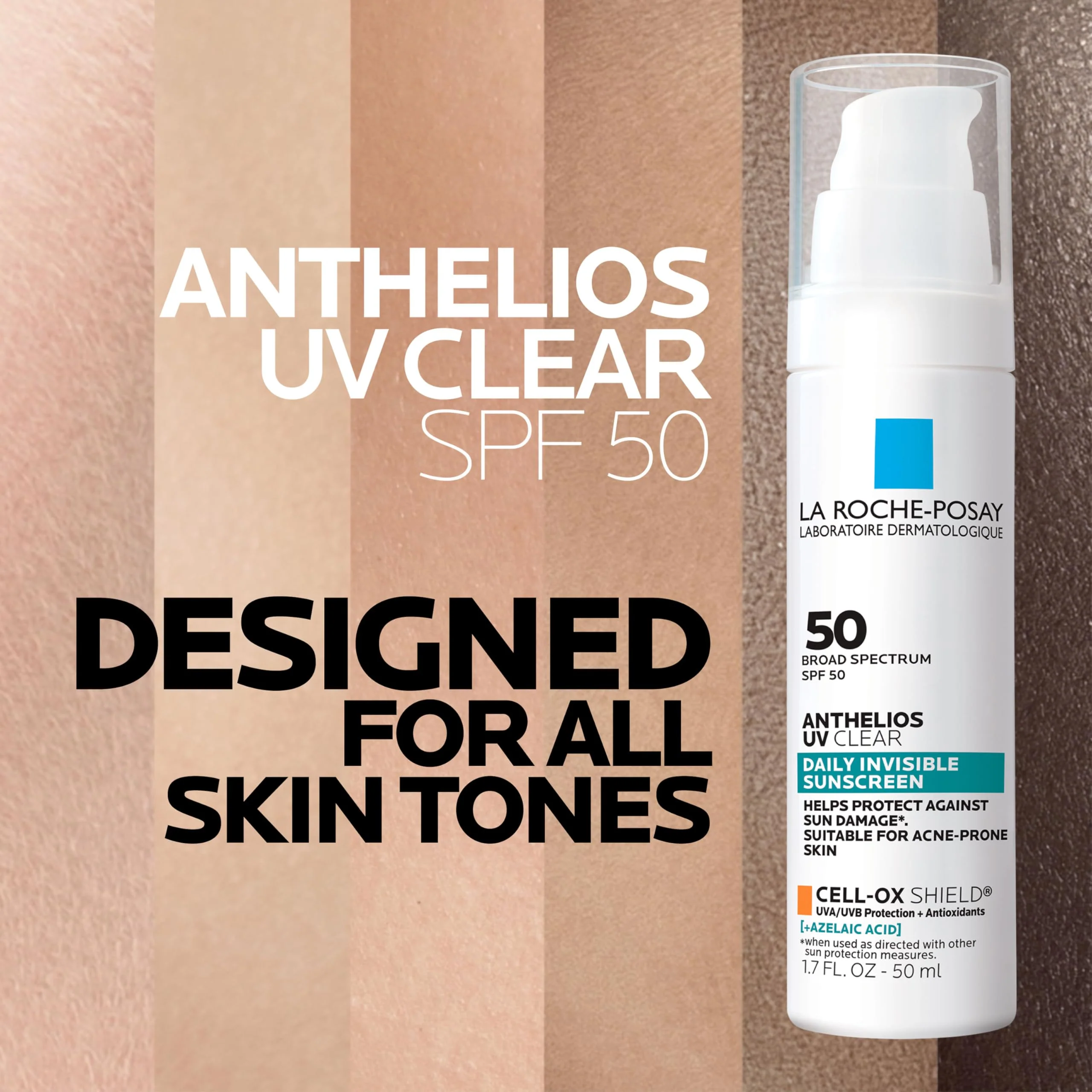 La Roche Posay Anthelios UV Clear Sunscreen SPF 50, Daily Sunscreen for Face with Azelaic Acid, Broad Spectrum Invisible SPF Protection for Acne and Rosacea Prone Skin - Image 7