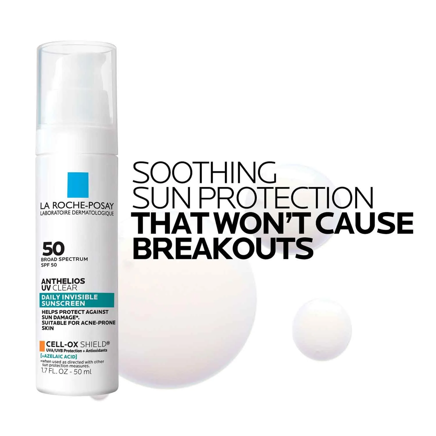 La Roche Posay Anthelios UV Clear Sunscreen SPF 50, Daily Sunscreen for Face with Azelaic Acid, Broad Spectrum Invisible SPF Protection for Acne and Rosacea Prone Skin - Image 8