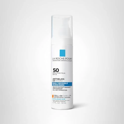 La Roche Posay Anthelios UV Hydra Sunscreen SPF 50, Daily Hydrating Sunscreen for Face with Hyaluronic Acid and Vitamin E, Broad Spectrum Invisible SPF Protection, Anti Aging, Fragrance Free - Image 2
