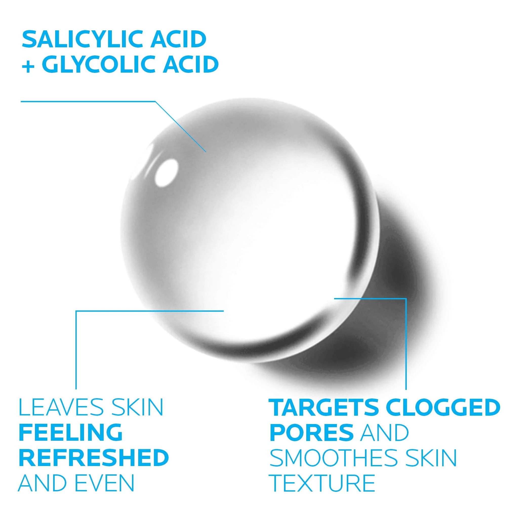 La Roche-Posay Effaclar Clarifying Solution Acne Toner with Salicylic Acid and Glycolic Acid, Pore Refining Oily Skin Toner, Gentle Exfoliant to Unclog Pores and Remove Dead Skin Cells - Image 5