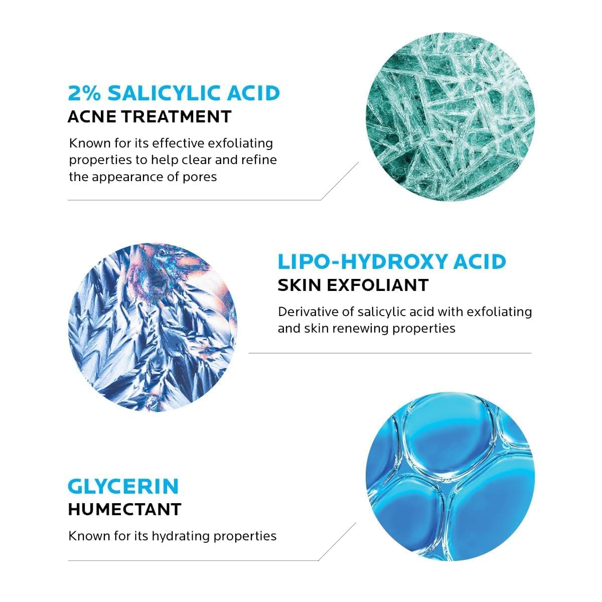 La Roche-Posay Effaclar Medicated Gel Cleanser, 2% Salicylic Acid Cleanser + LHA + Glycerin, Foaming Acne Face Wash, Helps Clear & Prevent Acne Breakouts, Oil Free, Targets Excess Oil - Image 8