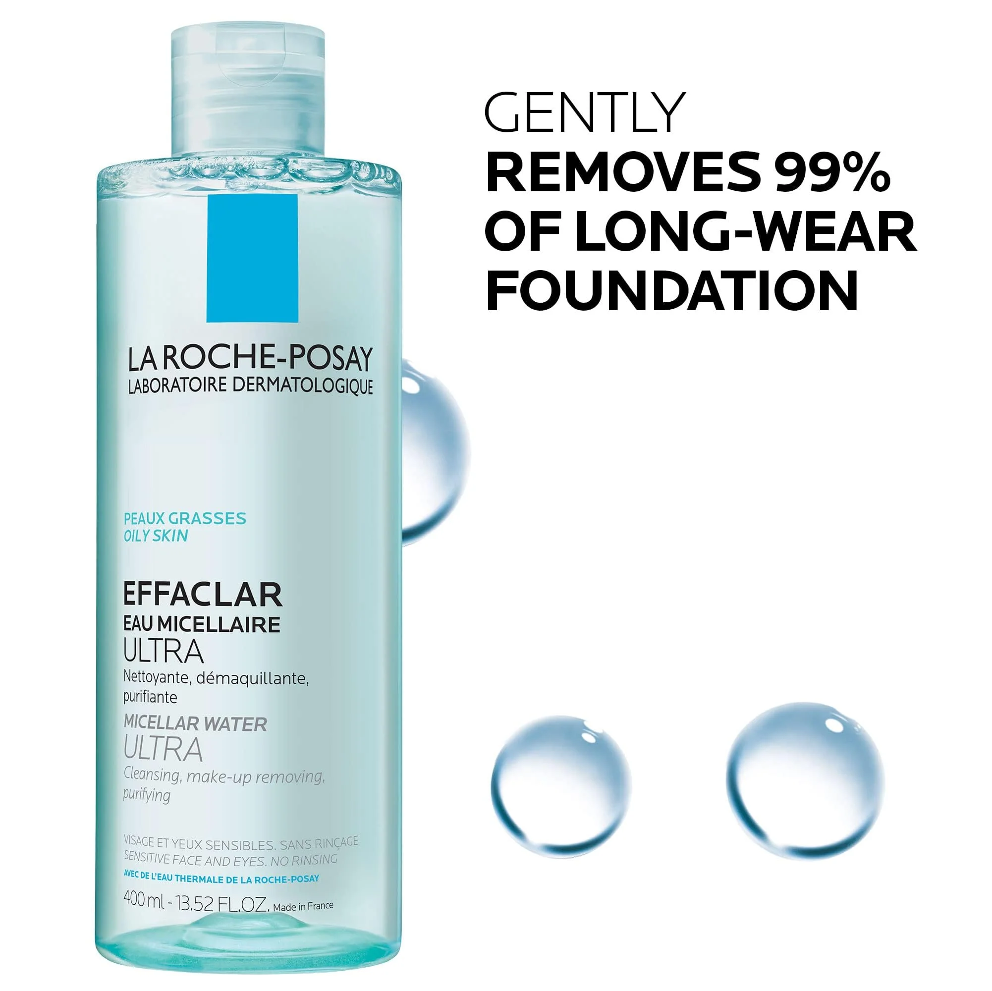 La Roche-Posay Effaclar Micellar Cleansing Water Toner for Oily Skin, Oil Free Makeup Remover, Safe for Sensitive Skin with Thermal Spring Water - Image 4