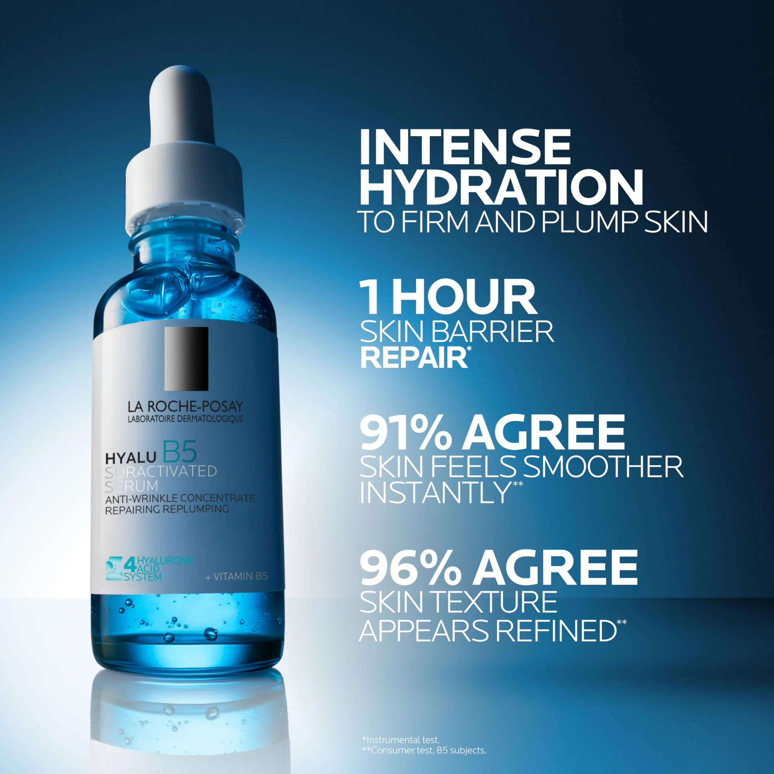 La Roche-Posay Hyalu B5 Suractivated Hyaluronic Acid Serum for Face, Vitamin B5 + Hyaluronic Acid + Glycerin, Hydrating Serum Visibly Plumps Skin, Sensitive Skin Safe, Anti Aging, Oil-Free - Image 11