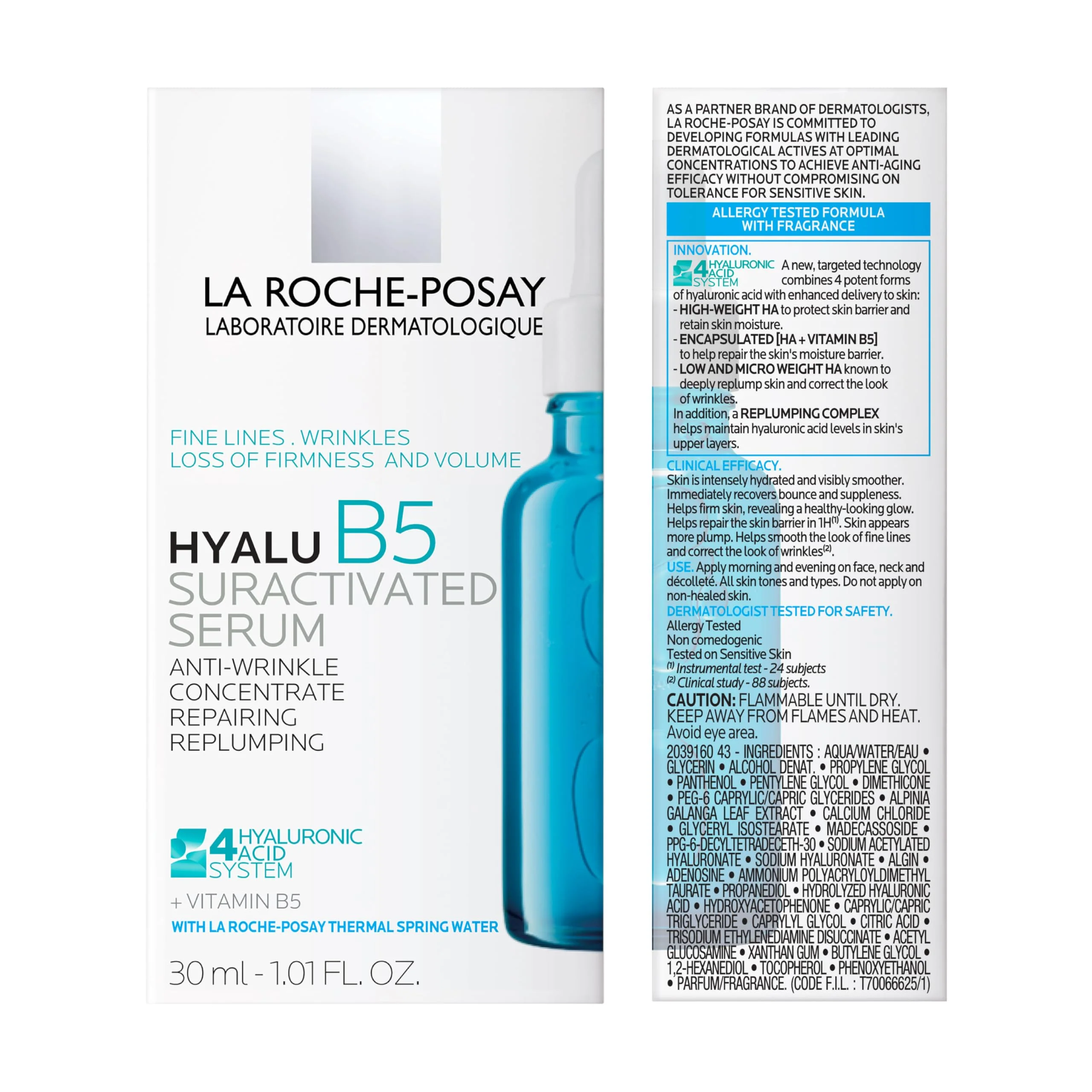 La Roche-Posay Hyalu B5 Suractivated Hyaluronic Acid Serum for Face, Vitamin B5 + Hyaluronic Acid + Glycerin, Hydrating Serum Visibly Plumps Skin, Sensitive Skin Safe, Anti Aging, Oil-Free - Image 5