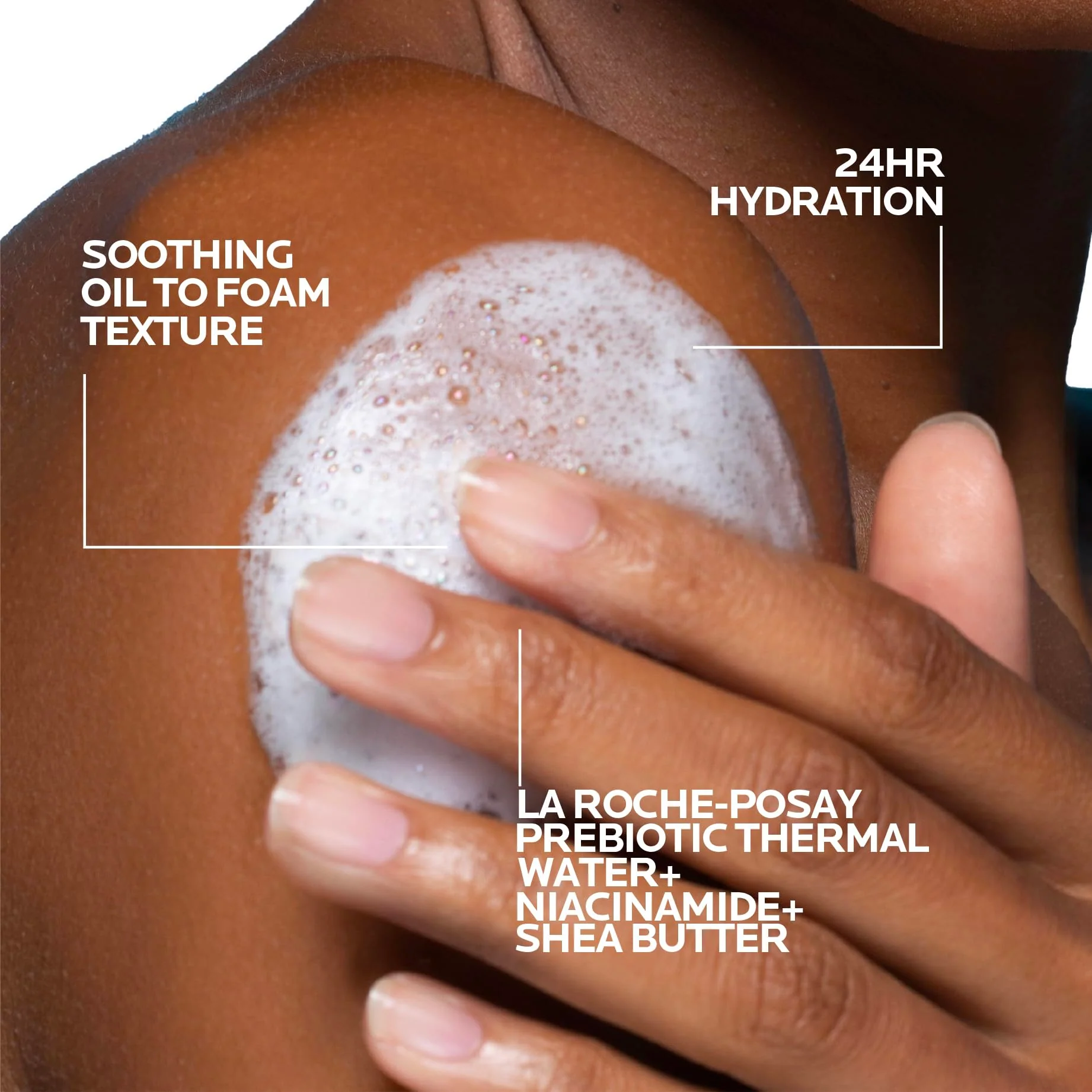 La Roche-Posay Lipikar AP+ Gentle Foaming Cleansing Oil, Gentle Oil Cleanser for Face and Body Formulated with Niacinamide, Long-Lasting 24-hour Hydration, Fragrance-Free & Soap Free - Image 11