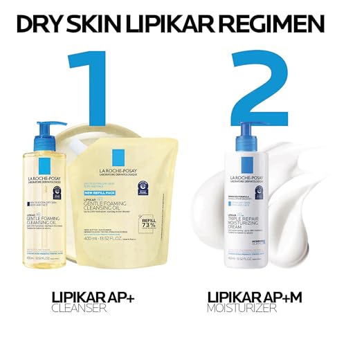 La Roche-Posay Lipikar AP+ Gentle Foaming Cleansing Oil, Gentle Oil Cleanser for Face and Body Formulated with Niacinamide, Long-Lasting 24-hour Hydration, Fragrance-Free & Soap Free - Image 3