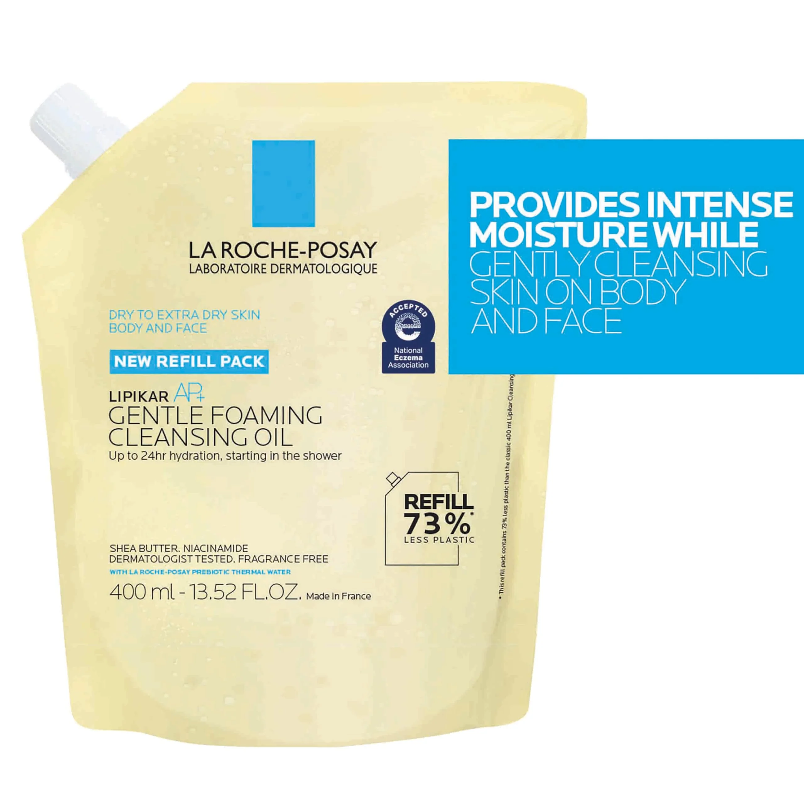 La Roche-Posay Lipikar AP+ Gentle Foaming Cleansing Oil, Gentle Oil Cleanser for Face and Body Formulated with Niacinamide, Long-Lasting 24-hour Hydration, Fragrance-Free & Soap Free - Image 8