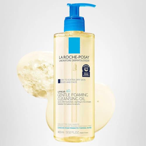 La Roche-Posay Lipikar AP+ Gentle Foaming Cleansing Oil, Gentle Oil Cleanser for Face and Body Formulated with Niacinamide, Long-Lasting 24-hour Hydration, Fragrance-Free & Soap Free - Image 2