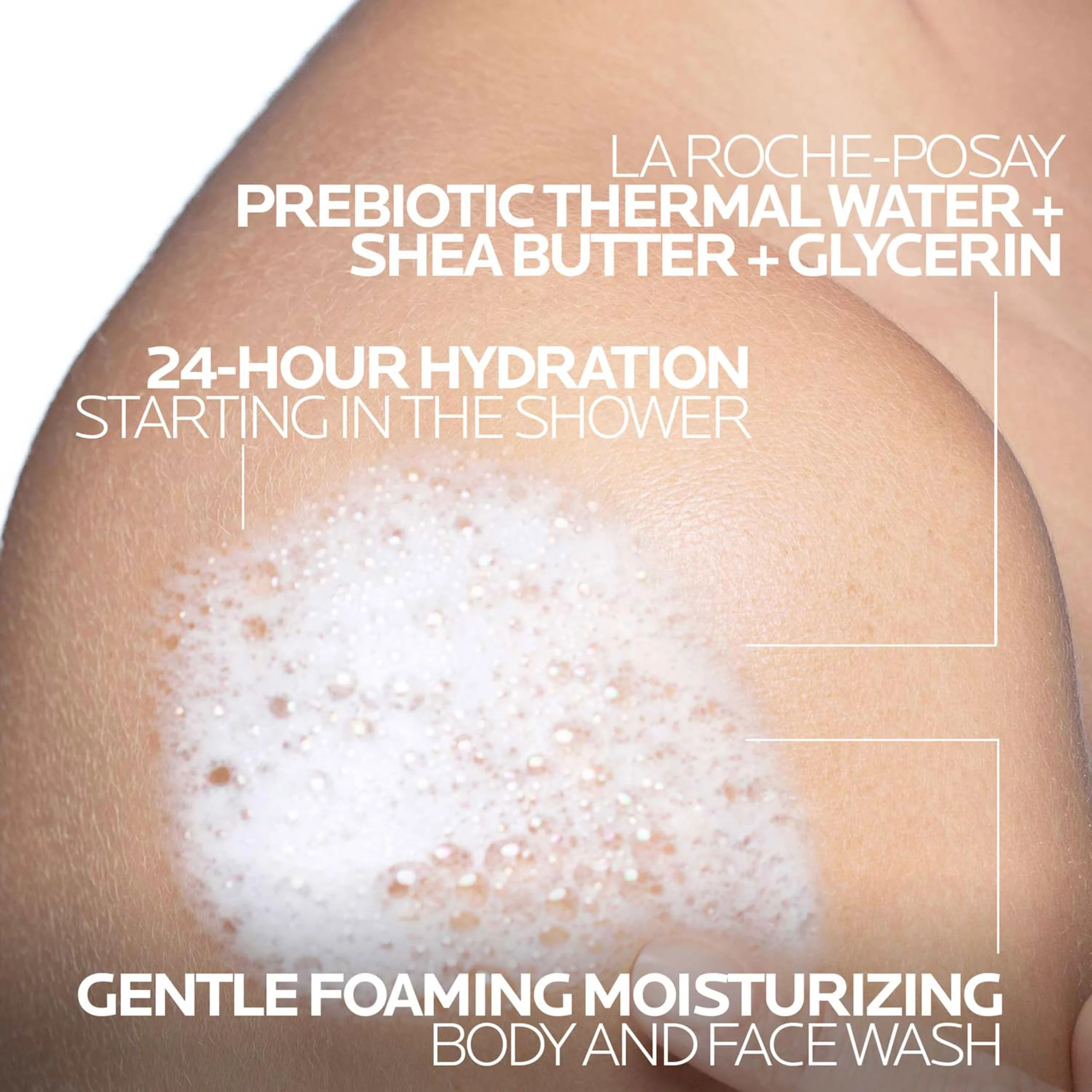 La Roche-Posay Lipikar AP+ Gentle Foaming Moisturizing Wash, Shea Butter + Niacinamide + Glycerin, Moisturizing Body Wash & Face Wash For Dry Skin, National Eczema Association Accepted, Soap Free - Image 8