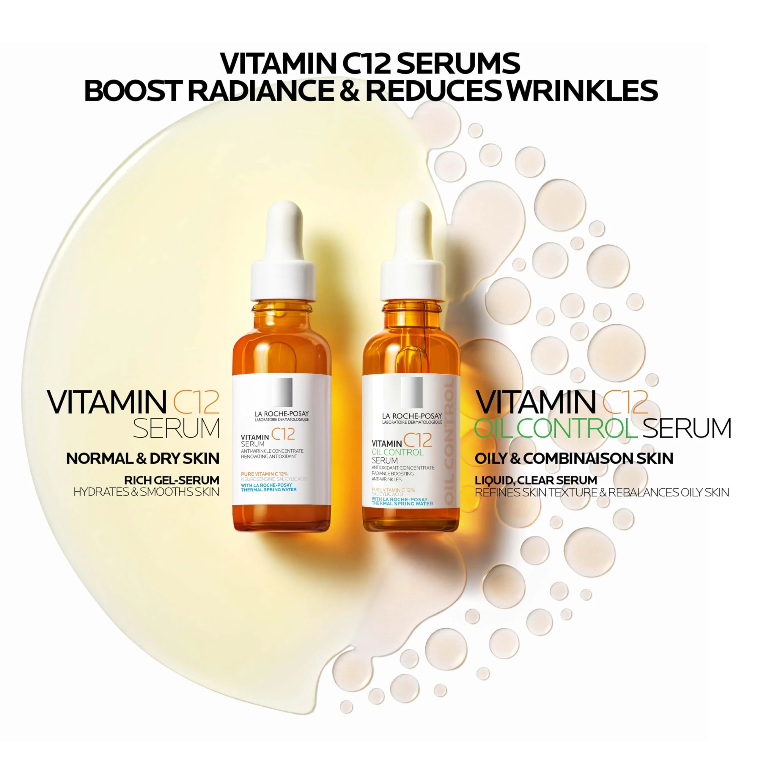 La Roche-Posay Pure 12% Vitamin C Oil Control Serum For Face With Hyaluronic Acid & Salicylic Acid, Hydrating Face Serum for Oily & Combination Skin, Boost Radiance & Reduce Wrinkles - Image 11