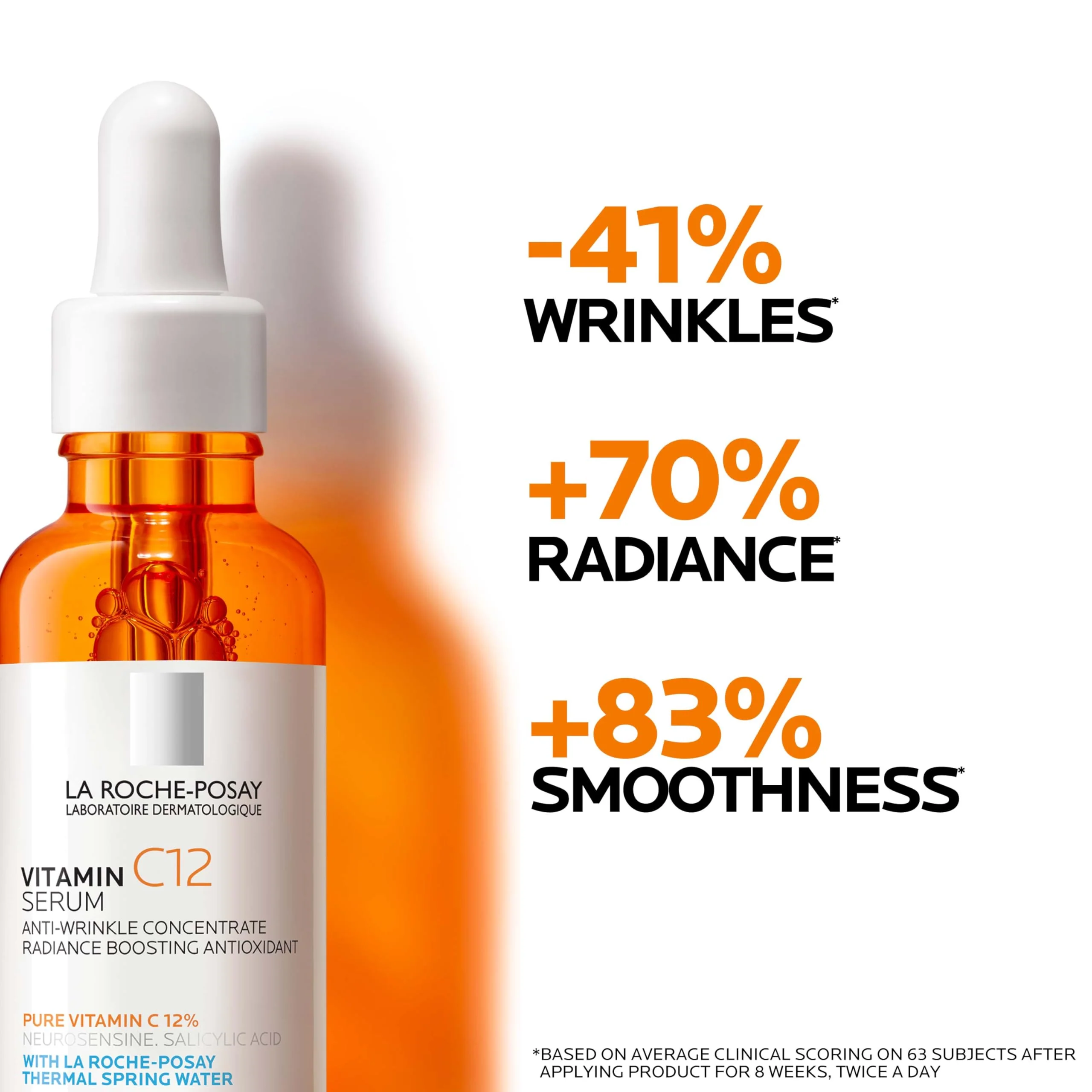 La Roche-Posay Pure Vitamin C Serum For Face With Hyaluronic Acid & Salicylic Acid, Hydrating & Brightening Serum, Boost Radiance & Reduce Wrinkles, Paraben Free - Image 9