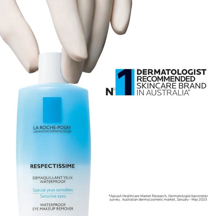 La Roche-Posay Respectissime Waterproof Eye Makeup Remover, Won't Irritate Sensitive Skin, Fragrance Free, 4.2 Fl Oz - Image 4